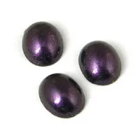 10x8mm Oval Eggplant Pearl Finish Acrylic Cabochon, pk/12