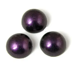 11mm Eggplant Pearl Finish Acrylic Flatback, pk/6