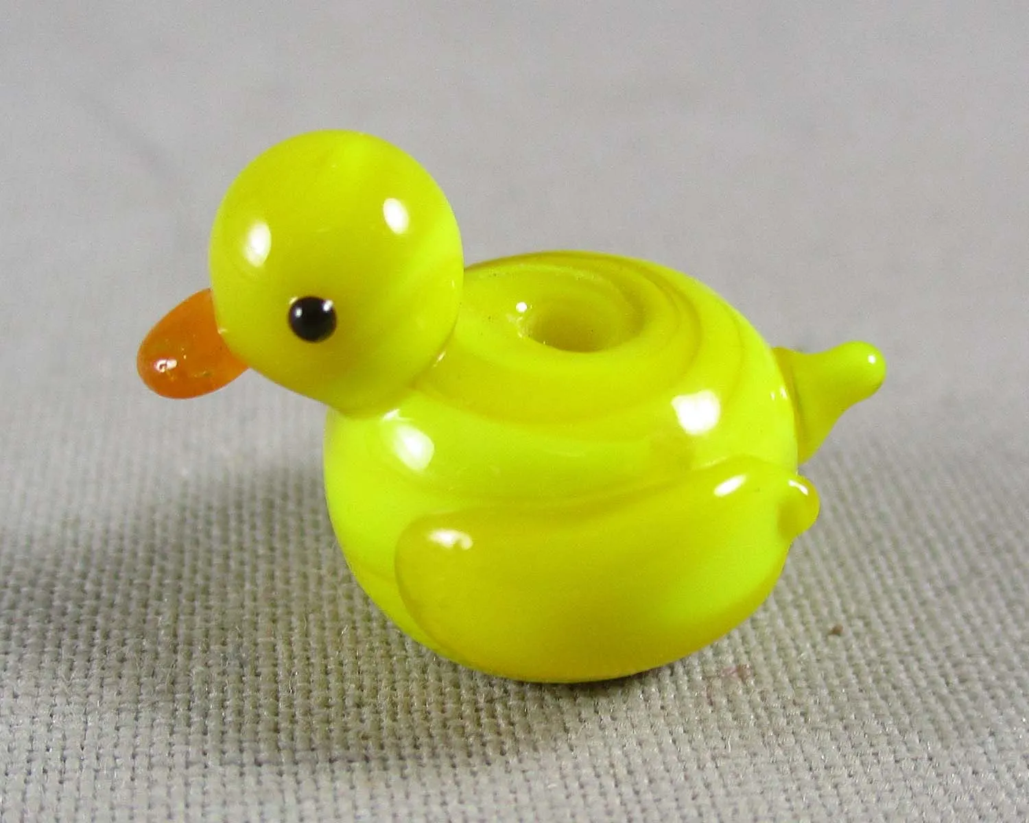 40% OFF!! Lampwork Rubber Ducky Bead 1pc (0984)