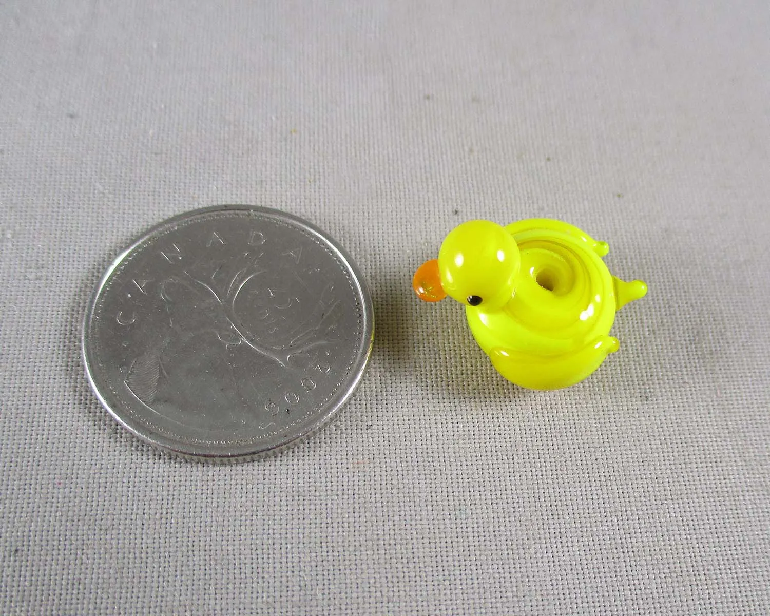 40% OFF!! Lampwork Rubber Ducky Bead 1pc (0984)