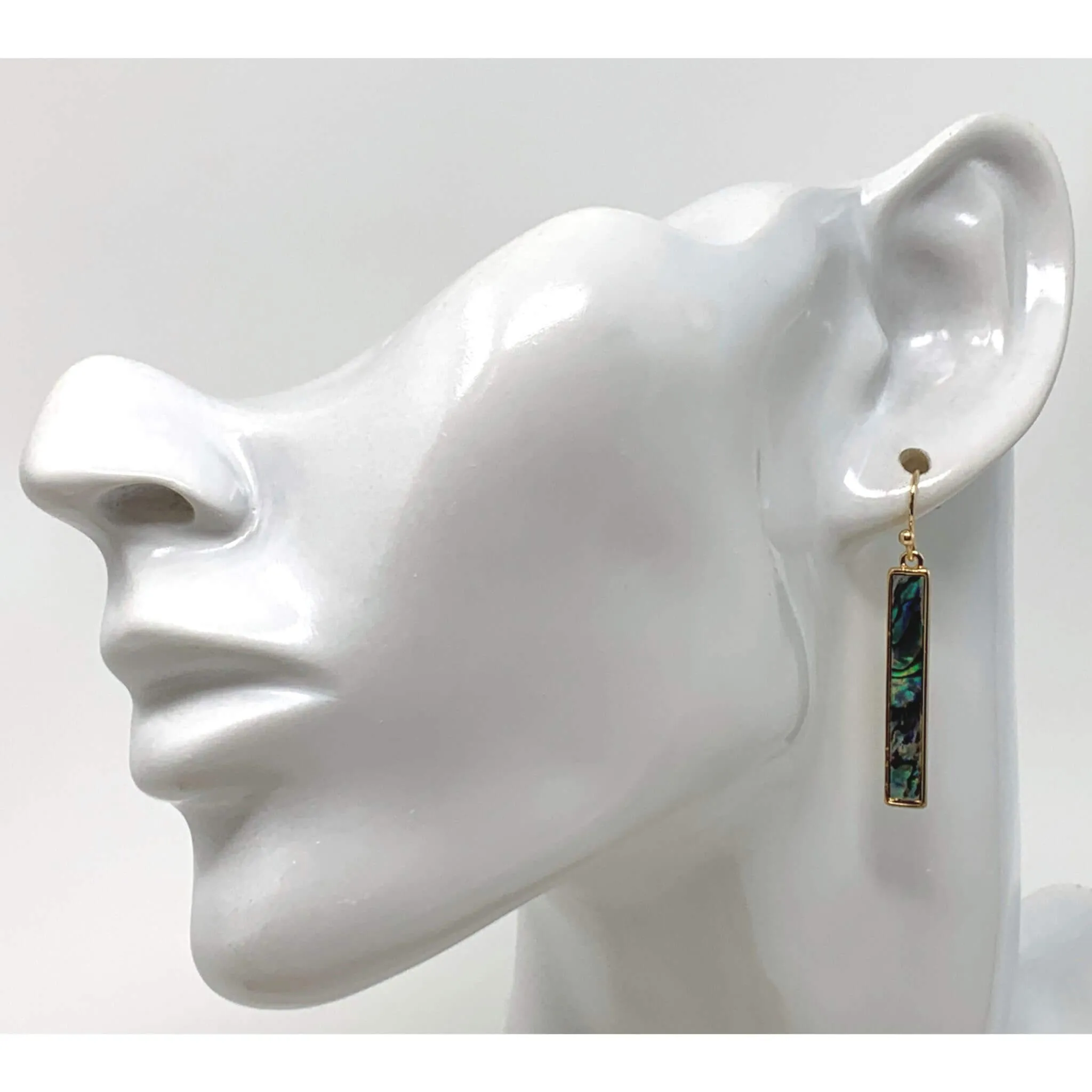 Abalone Shell Bar Earrings