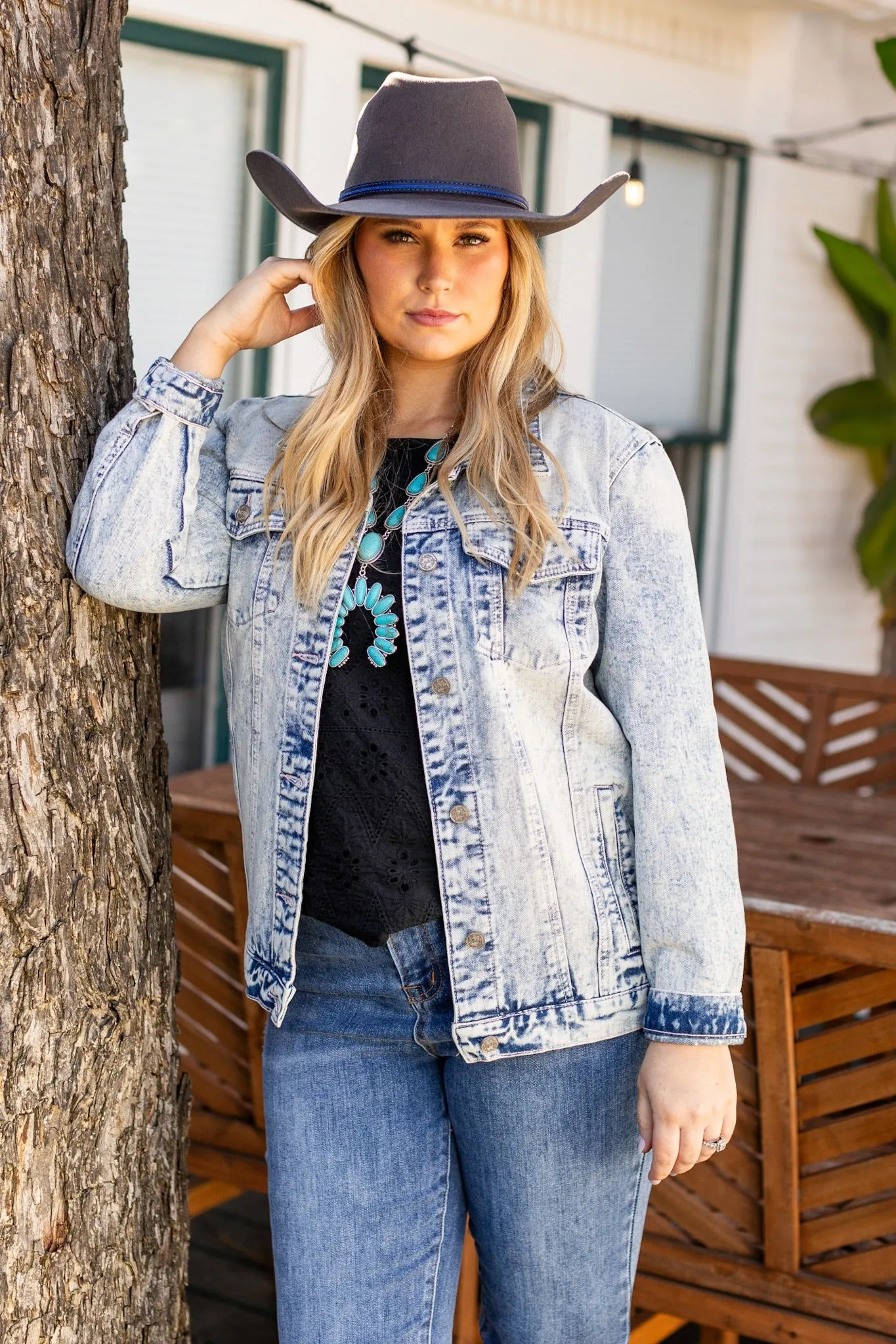 Acid Wash Denim Jacket