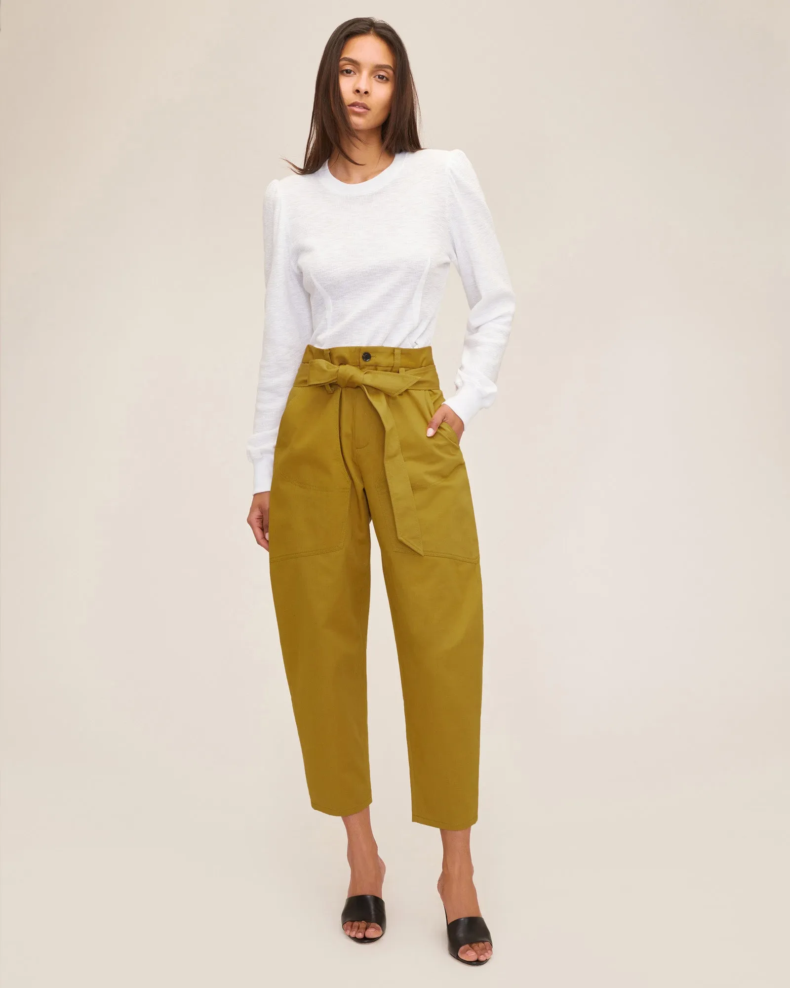 Adler Canvas Balloon Pant in Ochre