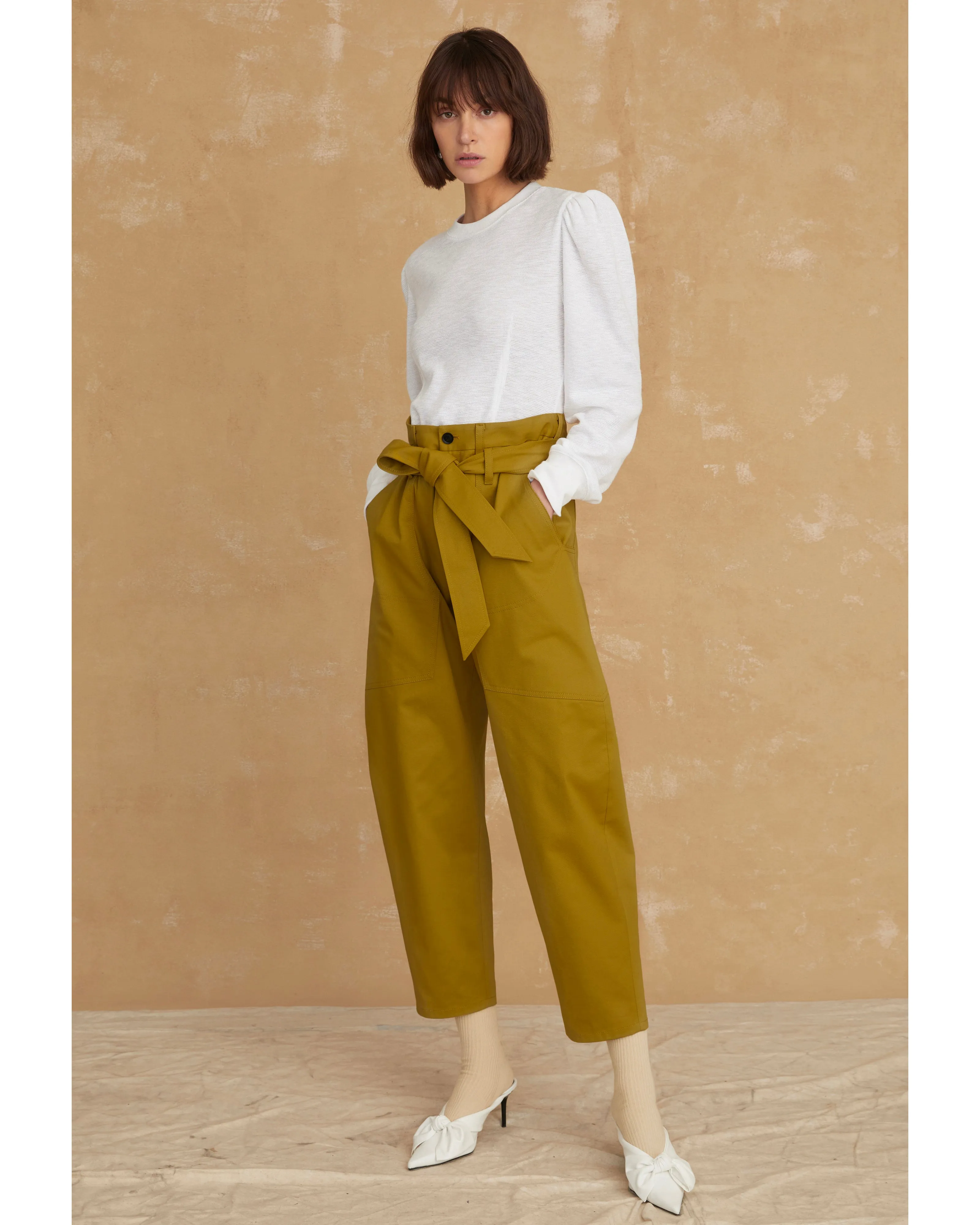 Adler Canvas Balloon Pant in Ochre