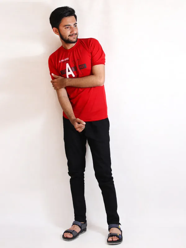 AH Men's T-Shirt AX Red