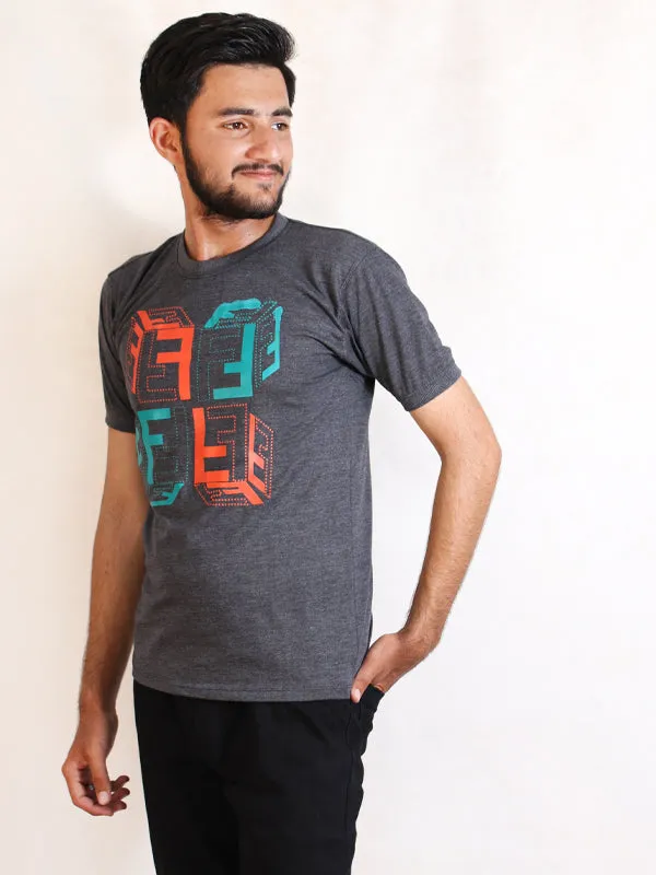 AH Men's T-Shirt F Grey