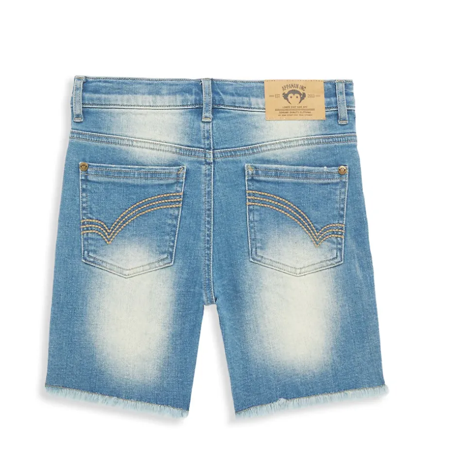 Appaman - Boys Cut Off Denim Shorts in Light Wash