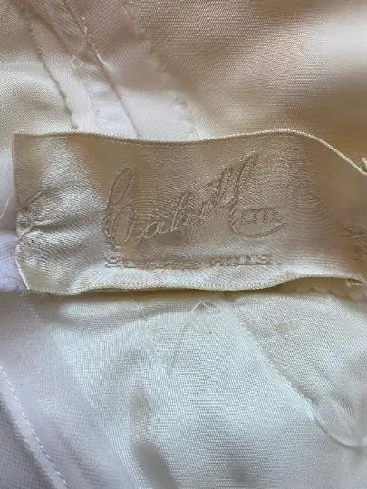 ARCHIVE: 1950s Cahill of Beverly Hills Taffeta and Lace Wedding Dress