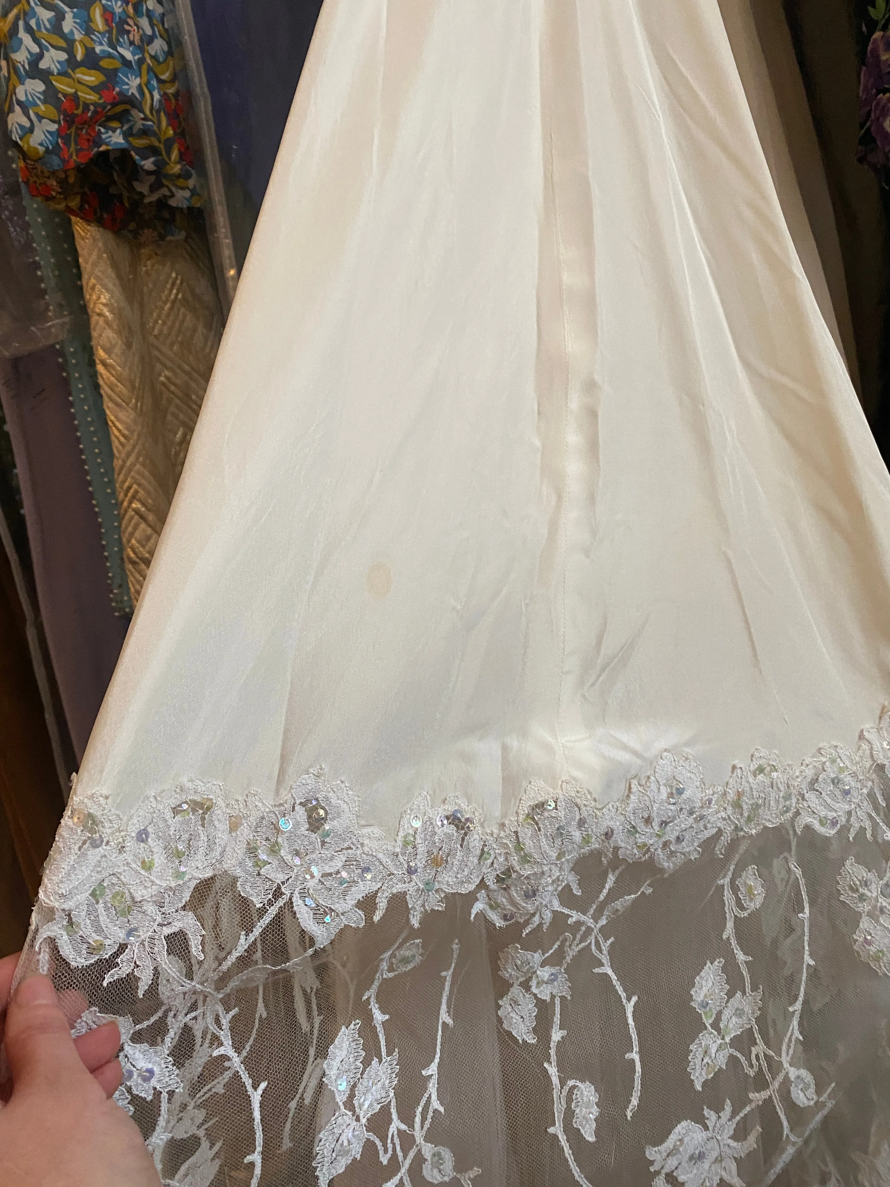 ARCHIVE: 1950s Cahill of Beverly Hills Taffeta and Lace Wedding Dress