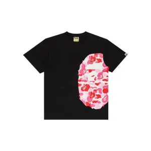 BAPE ABC Camo Big Ape Head Relaxed Tee 'Black / Pink' (2020)