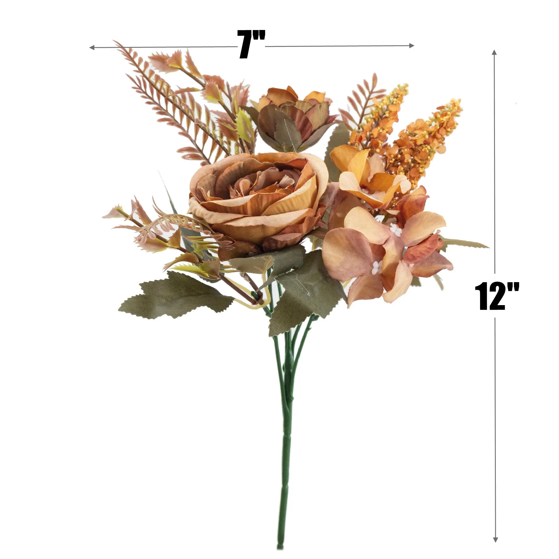 Bulk 12 inches Tall Small Peony Bush Bouquet Autumn Winter Floral Arrangements Wholesale