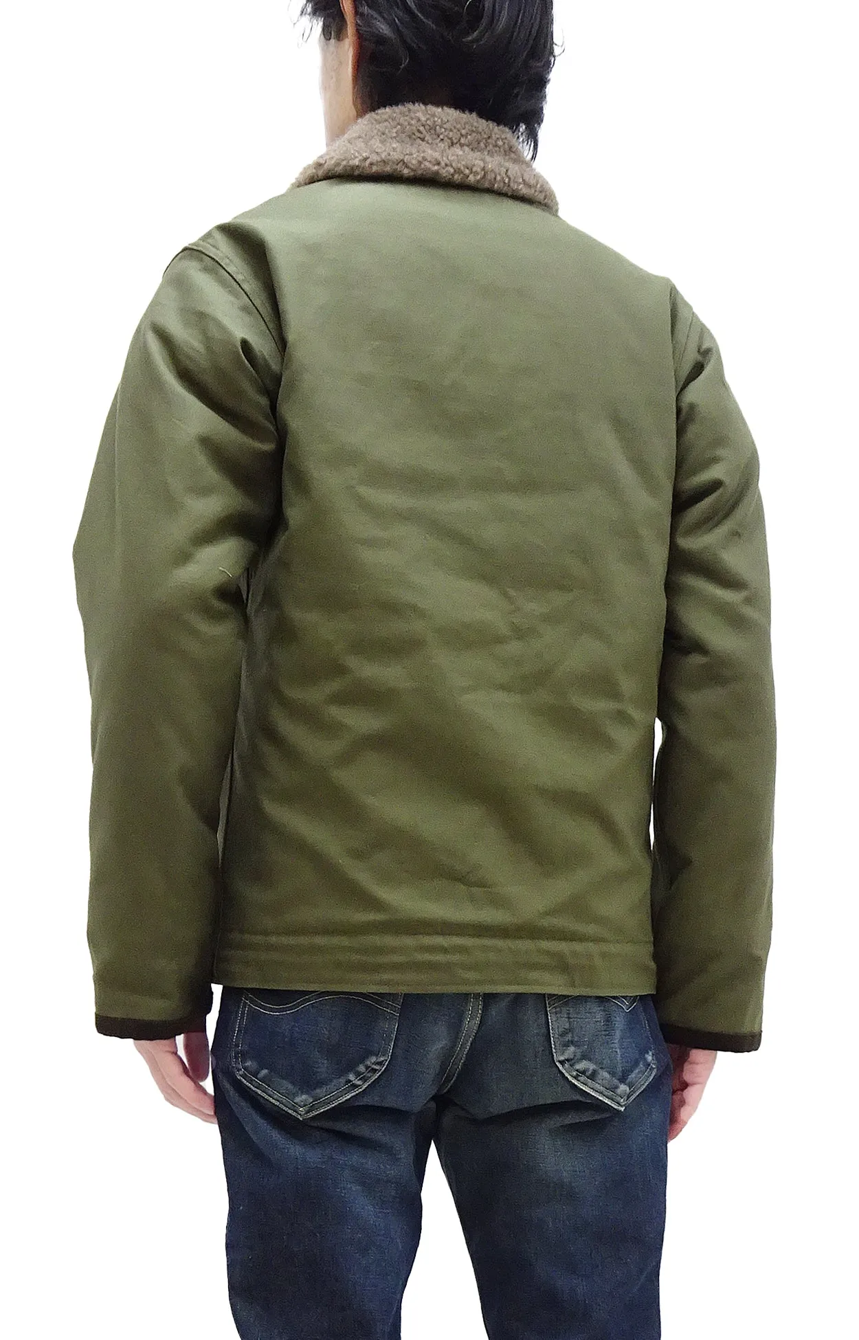 Buzz Rickson N-1 Deck Jacket Men's Reproduction of US Navy Back-Sateen N1 Olive BR15338