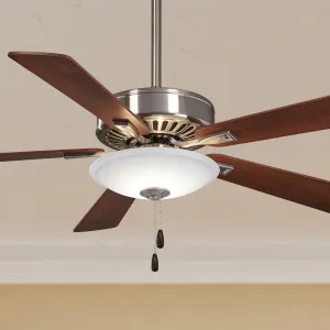 Contractor Uni-Pack LED 52" Ceiling Fan, Brushed Nickel and Dark Walnut Blades