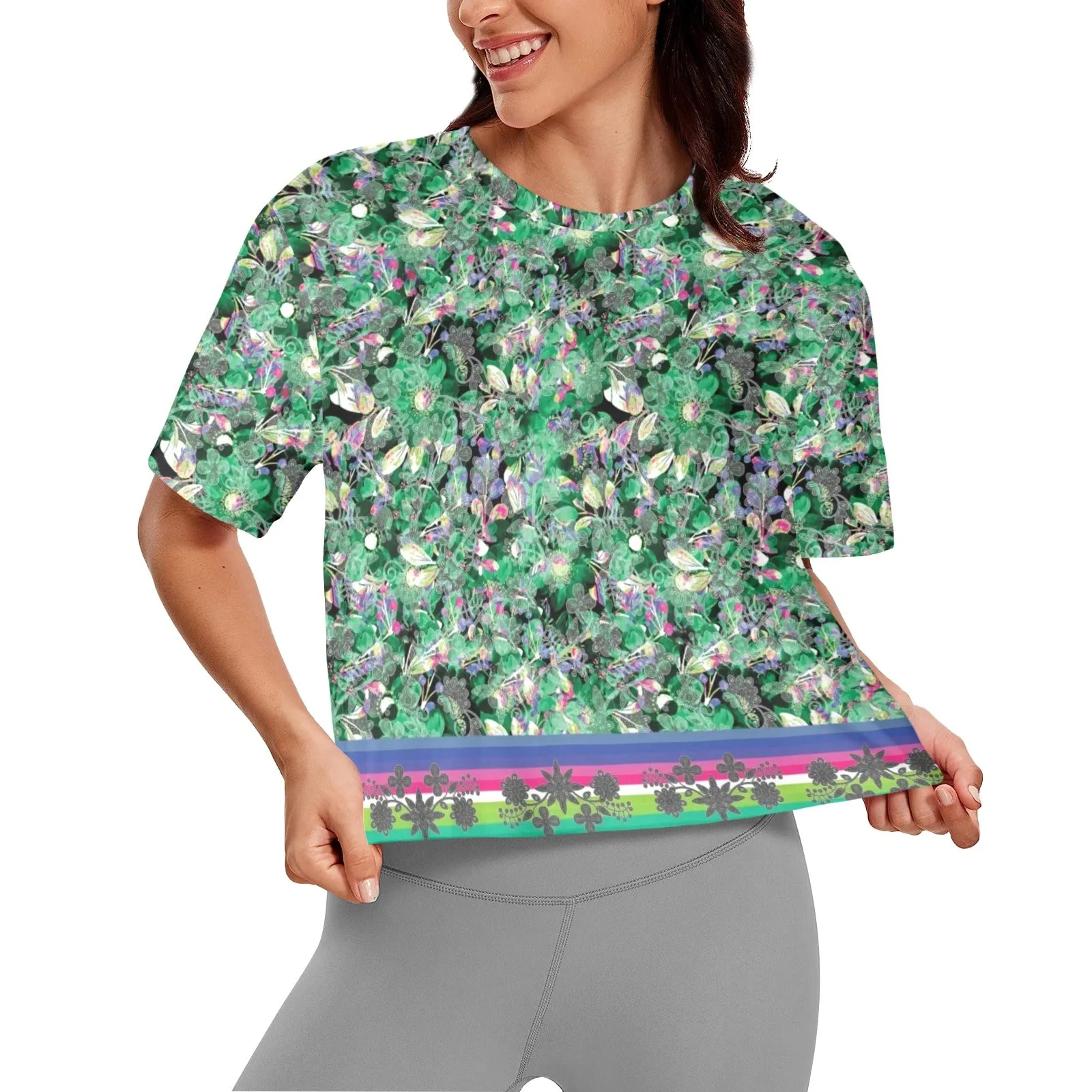 Culture in Nature Green Women's Cropped T-shirt