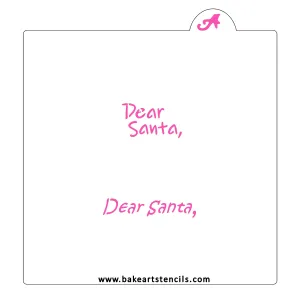 Dear Santa Cookie Stencil