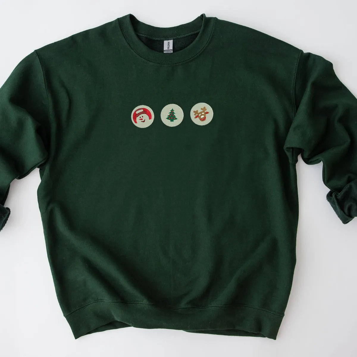 Embroidered Christmas Sweatshirt, Christmas Cookie Sweatshirt Crewneck or Hoodie