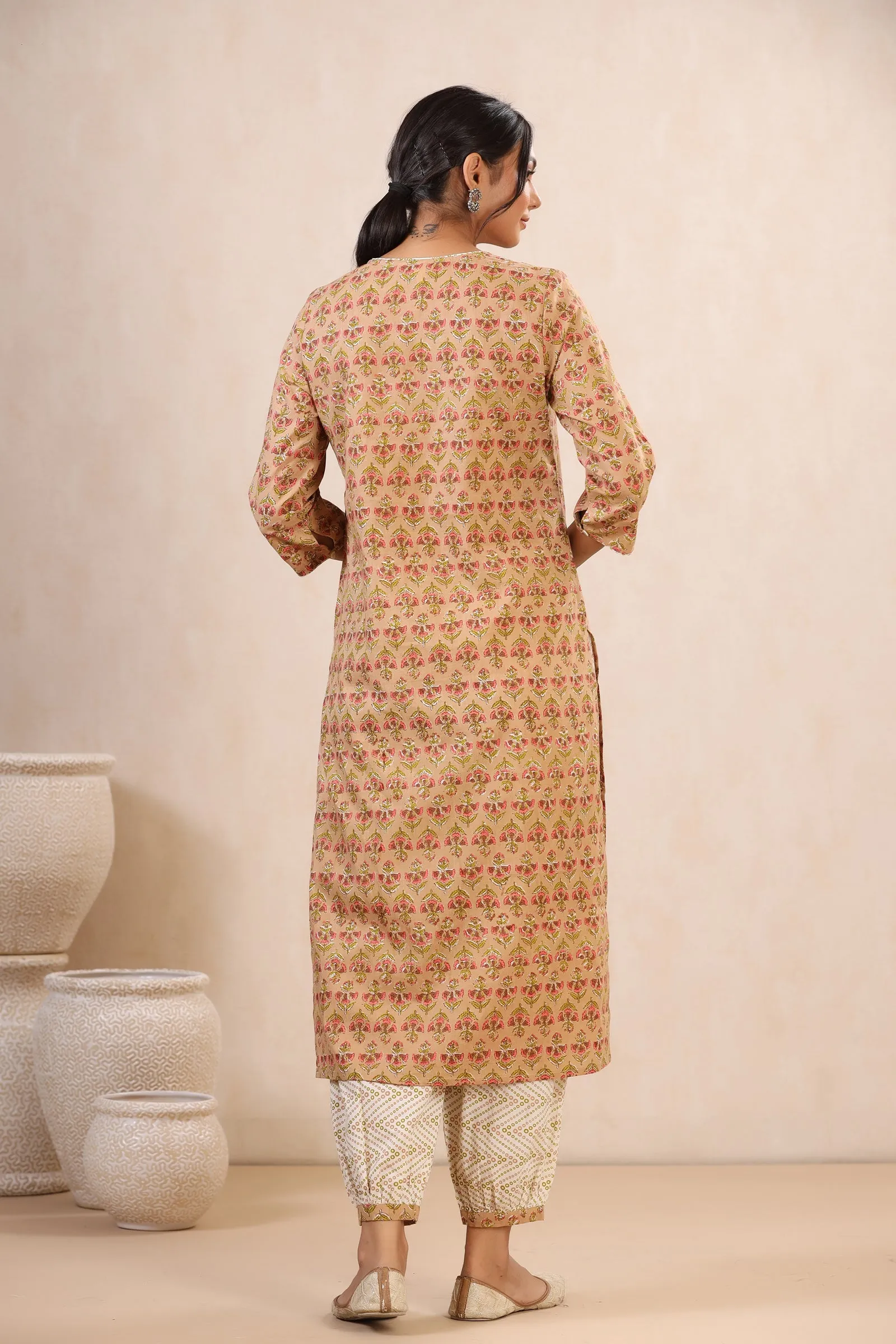 Faiza Bulbul Behroz Cotton Kurta And Pant Set