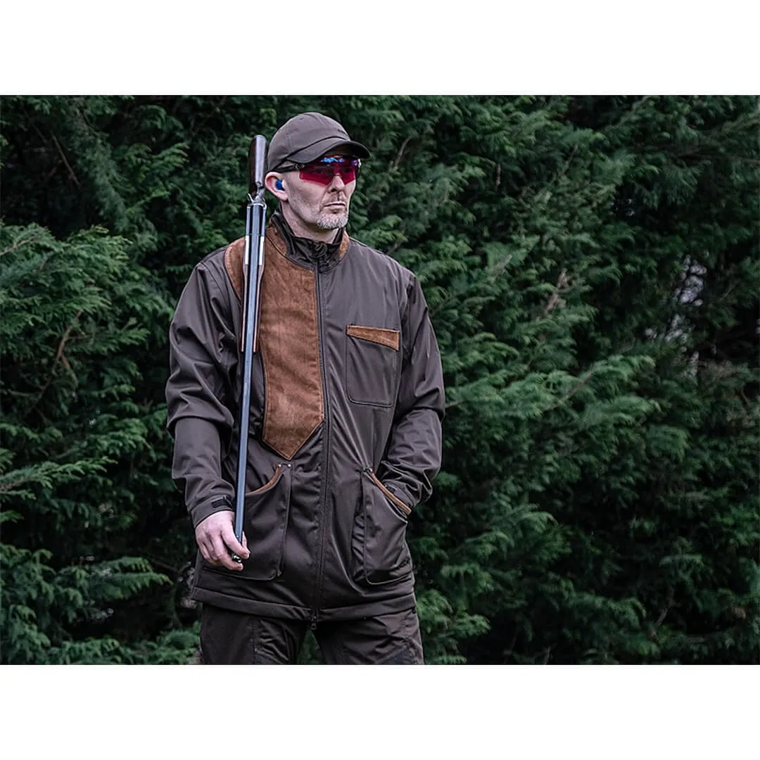 Huntflex Winter Skeet Jacket Dark Olive & Whisky by Shooterking