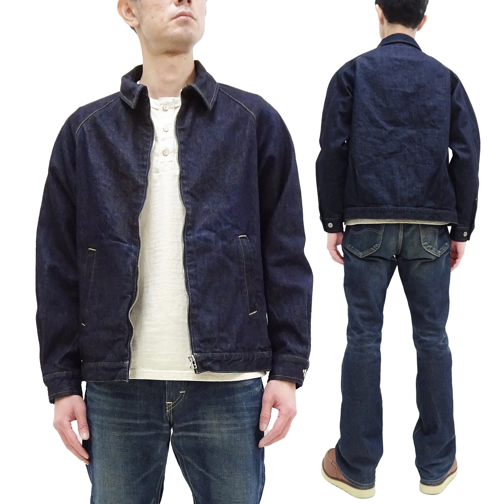 Japan Blue Jeans Denim Jacket JBOT1342 Men's Lightweight Zip-Front Jean Jacket JBOT1342 Indigo