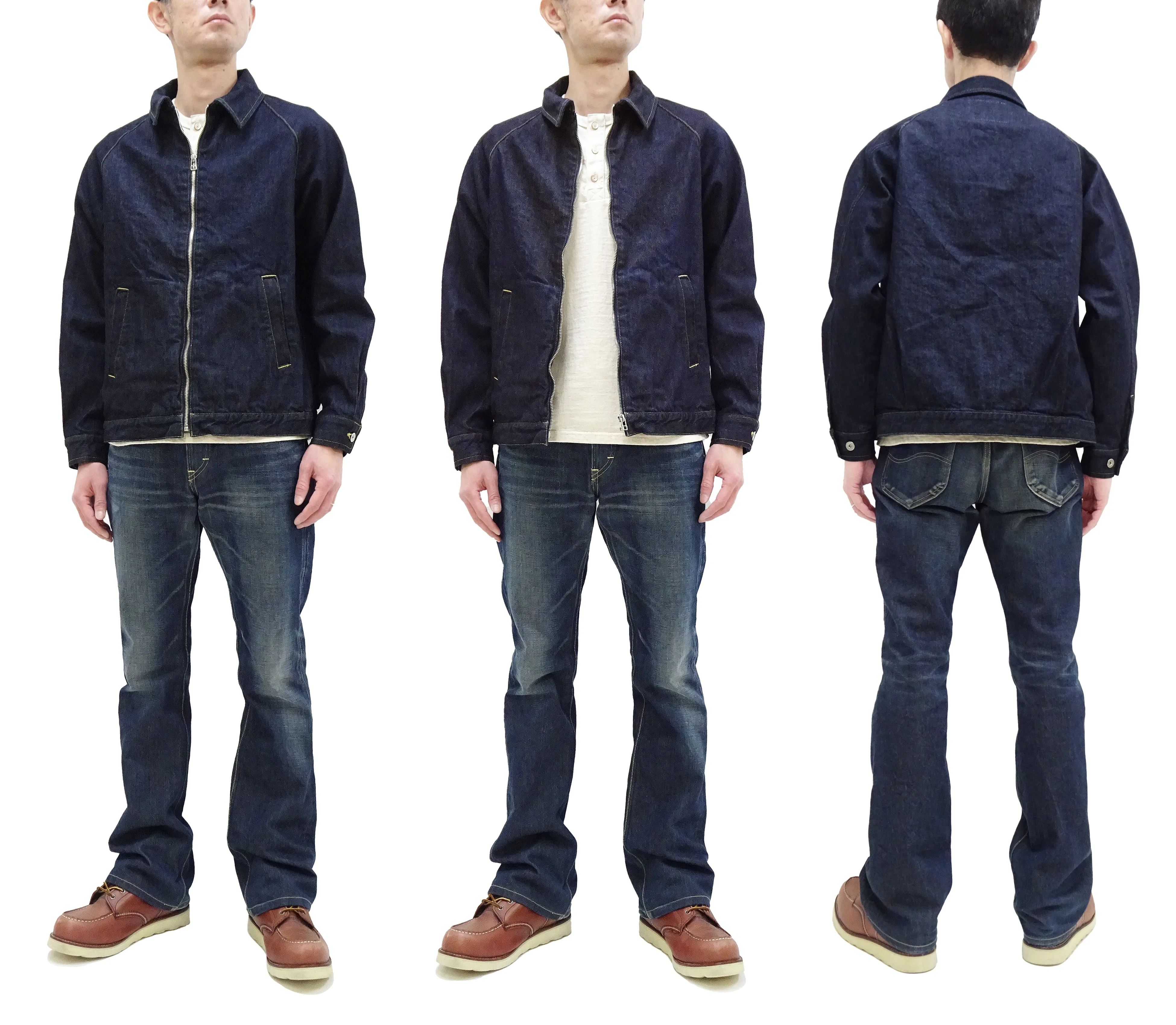 Japan Blue Jeans Denim Jacket JBOT1342 Men's Lightweight Zip-Front Jean Jacket JBOT1342 Indigo