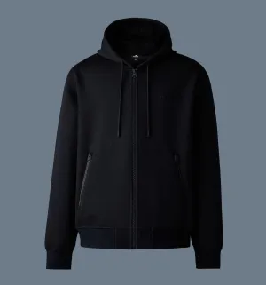 KRYSTOS Double-face Jersey zip-up hoodie Black