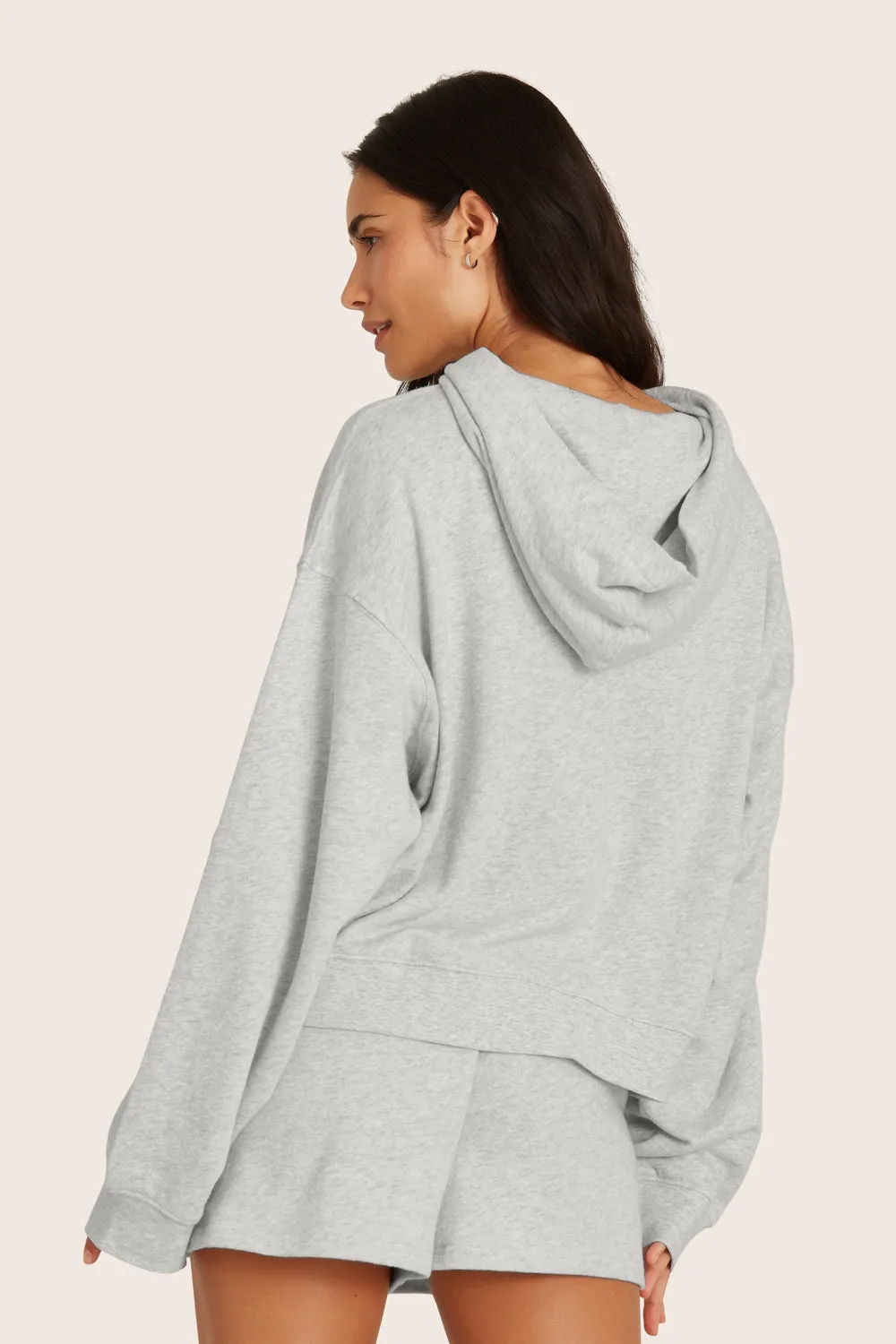 LIGHTWEIGHT SWEATS CLASSIC HOODIE - HEATHER GREY