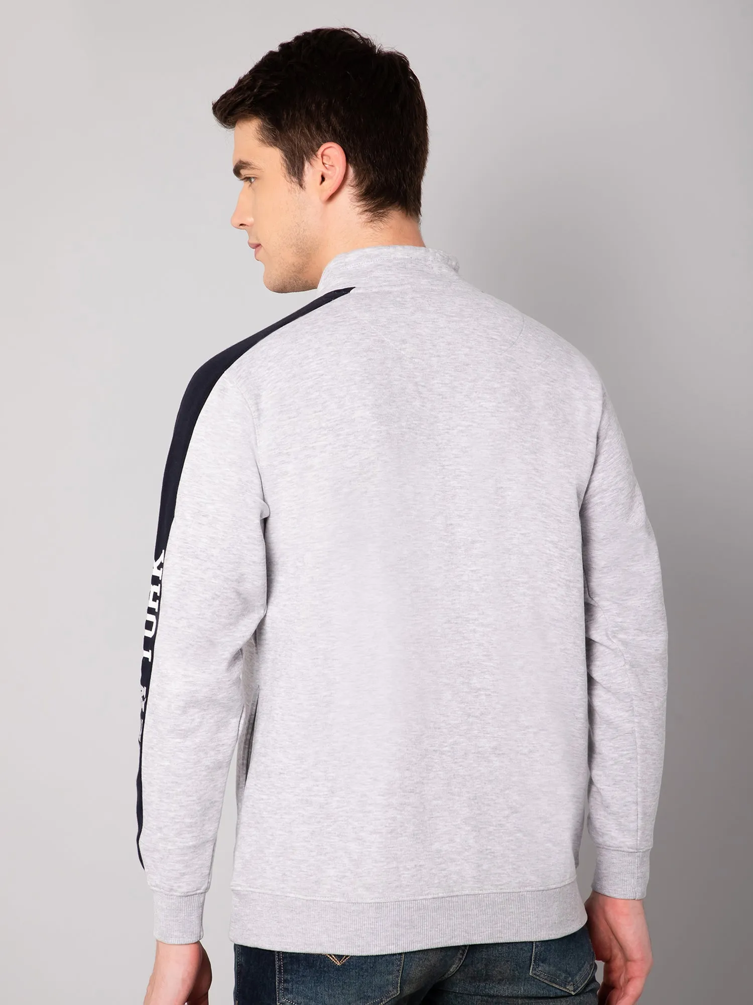 Mens Grey Melange Sweatshirt