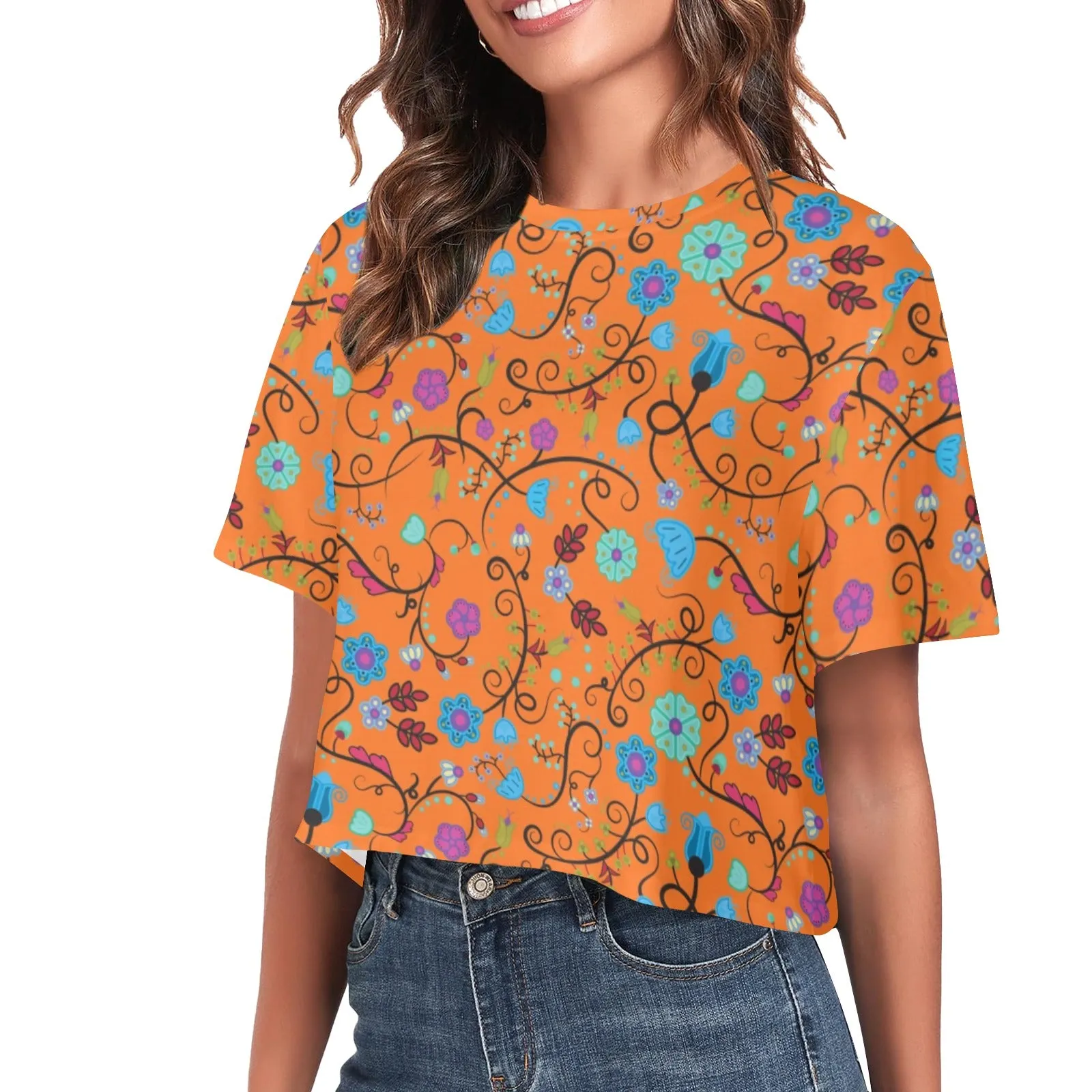 Nipin Blossom Carrot Women's Cropped T-shirt