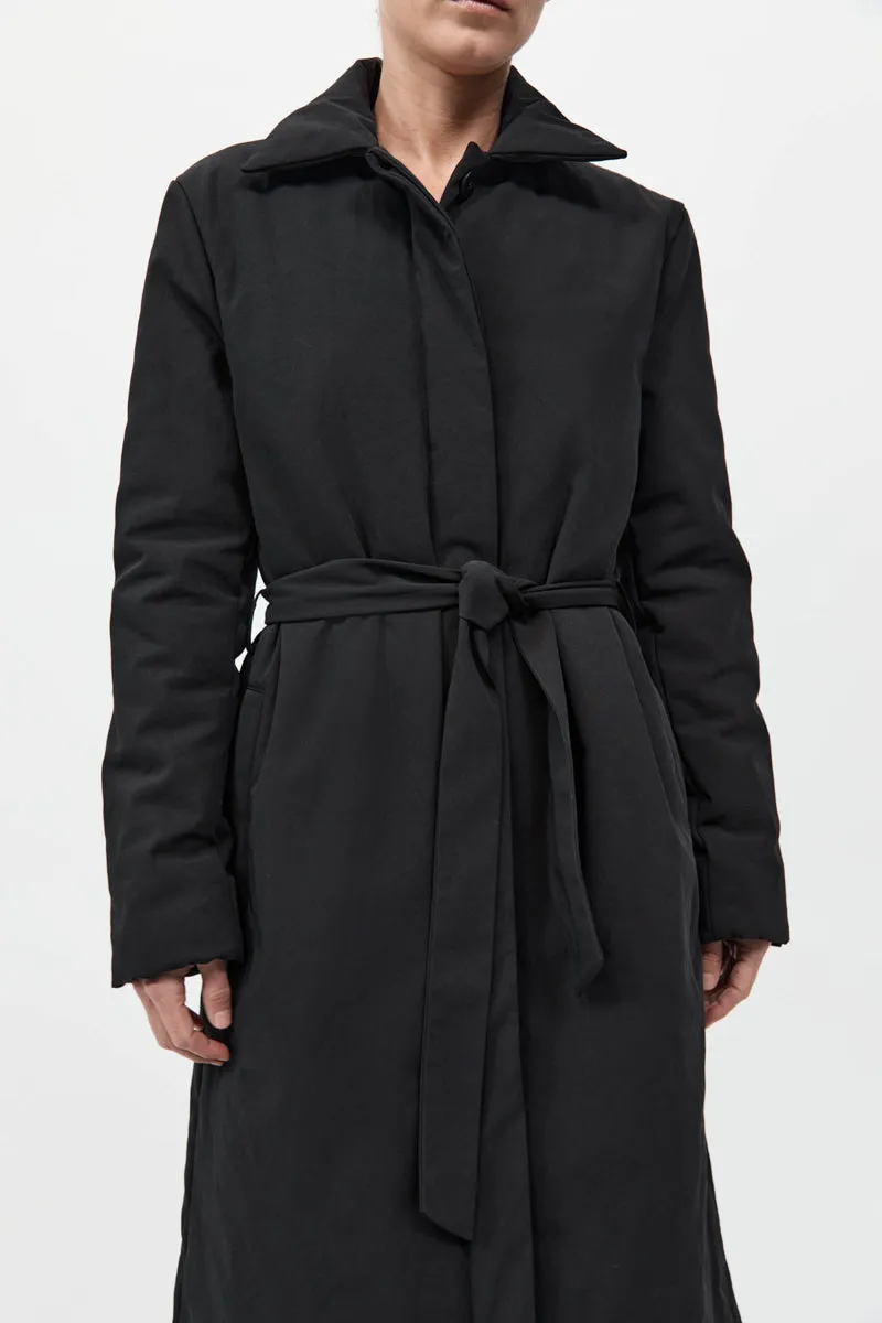 Padded Car Coat - Black