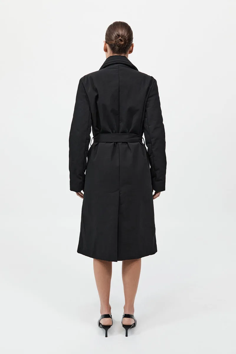 Padded Car Coat - Black