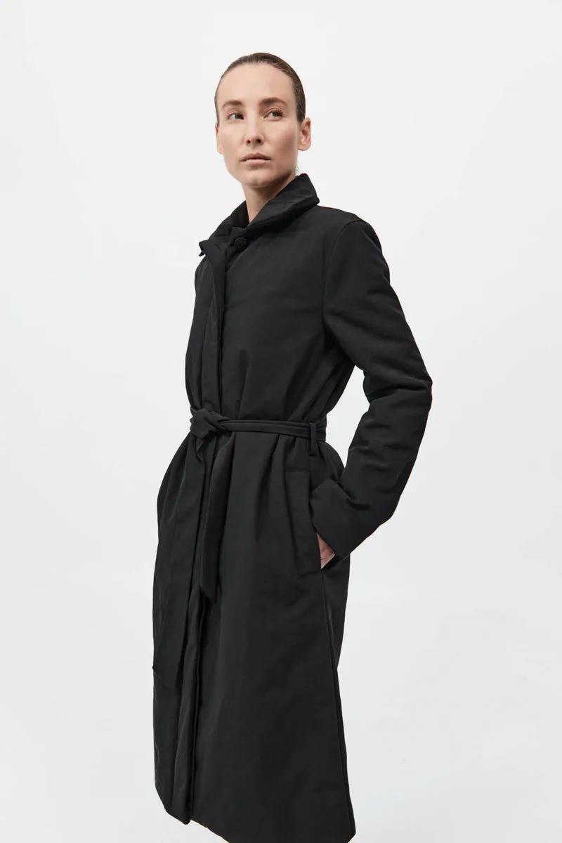 Padded Car Coat - Black