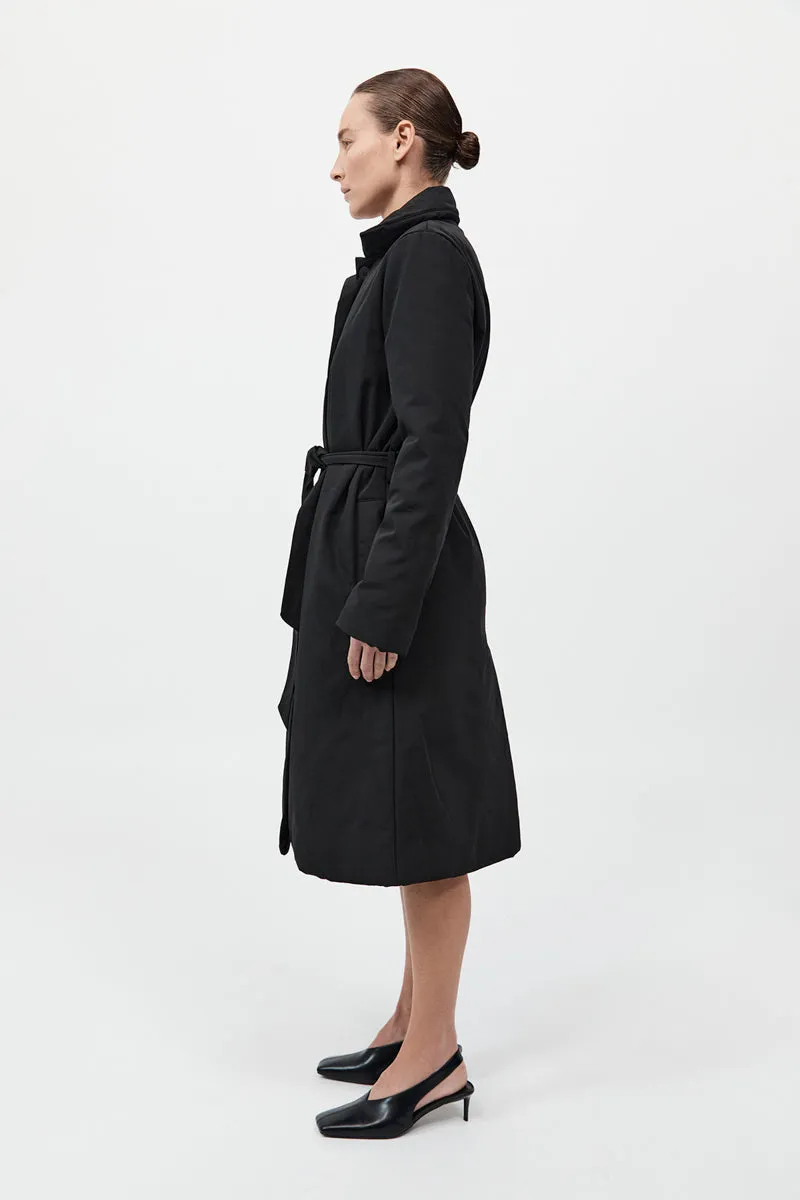 Padded Car Coat - Black