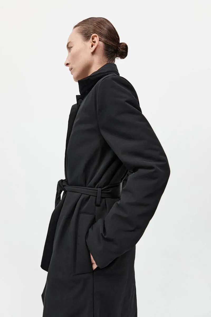 Padded Car Coat - Black