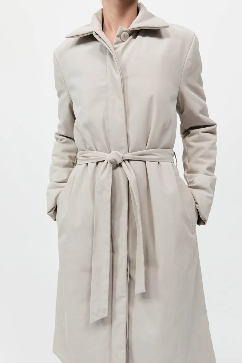 Padded Car Coat - Creme