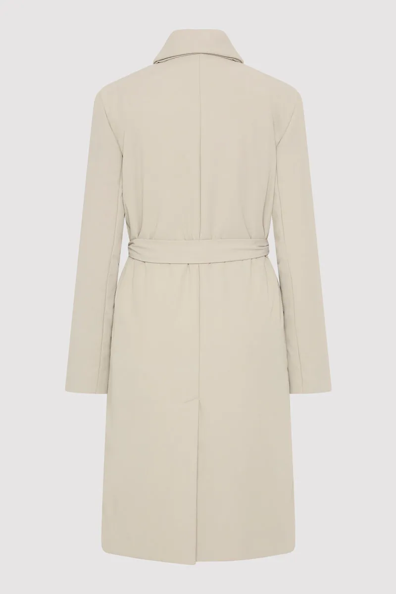 Padded Car Coat - Creme