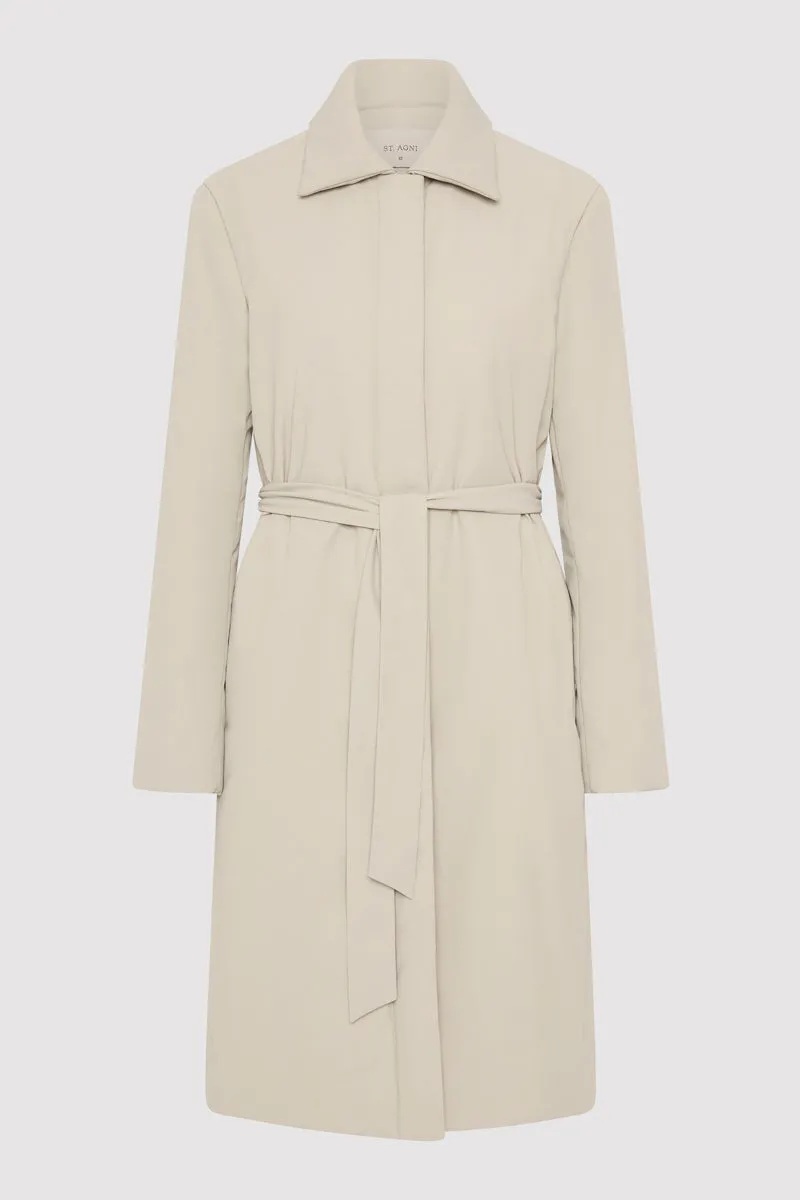 Padded Car Coat - Creme