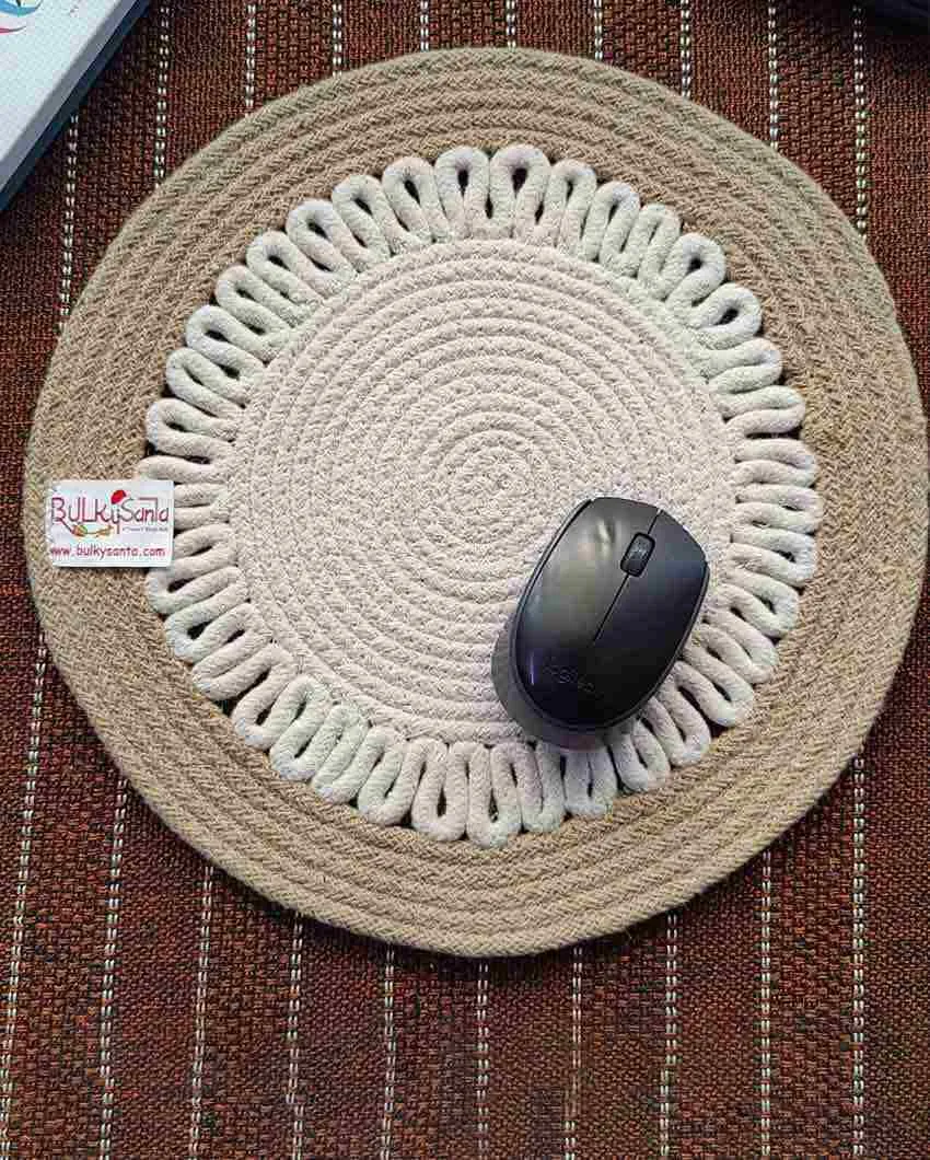 Payal Cotton Reversible Round Table Placemats | 14 X 1 inches