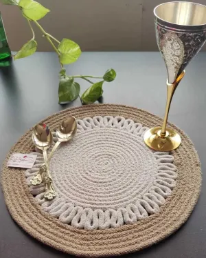 Payal Cotton Reversible Round Table Placemats | 14 X 1 inches