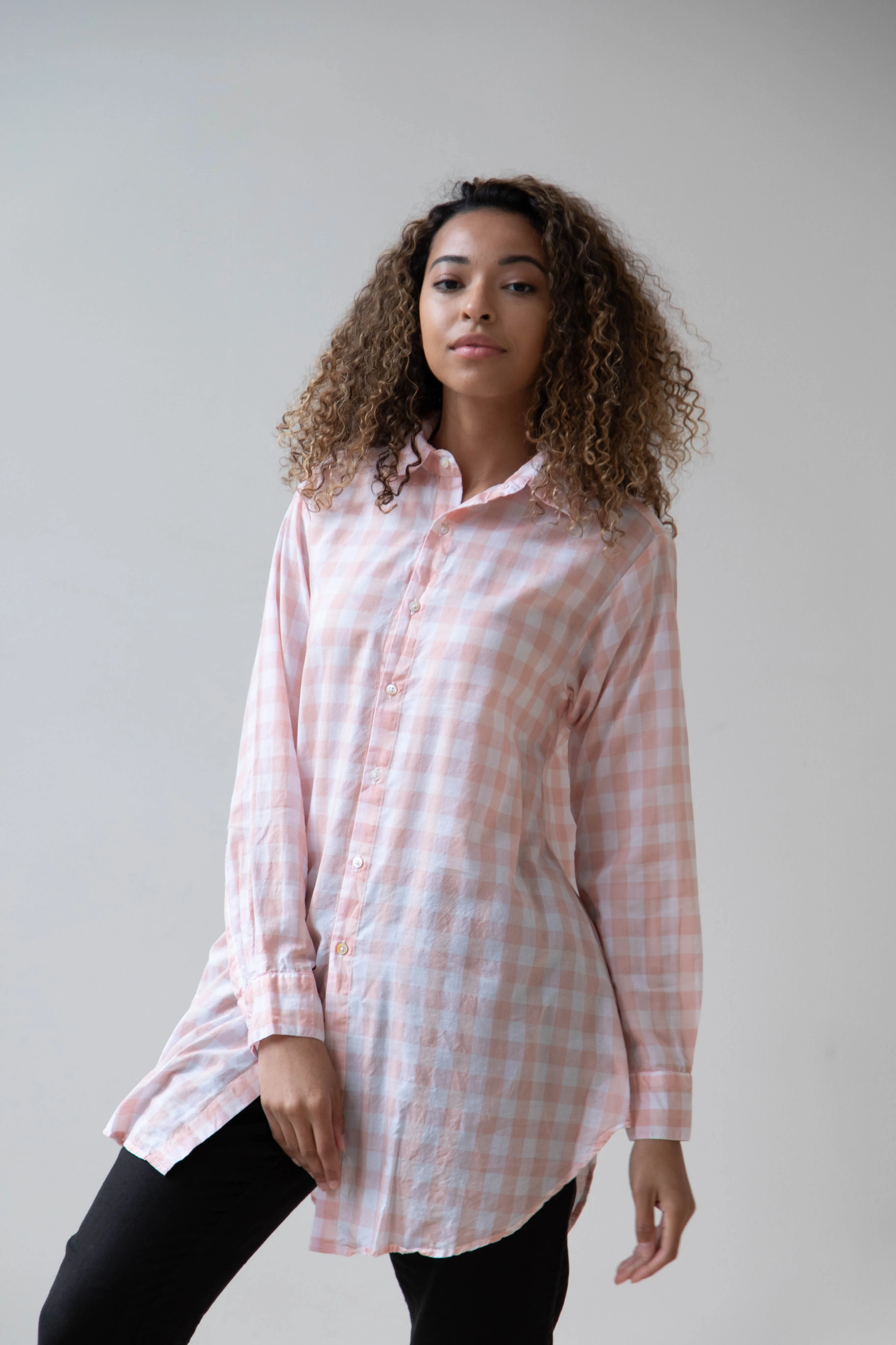 Pip-Squeak Chapeau 9 Button Shirt Pink Check