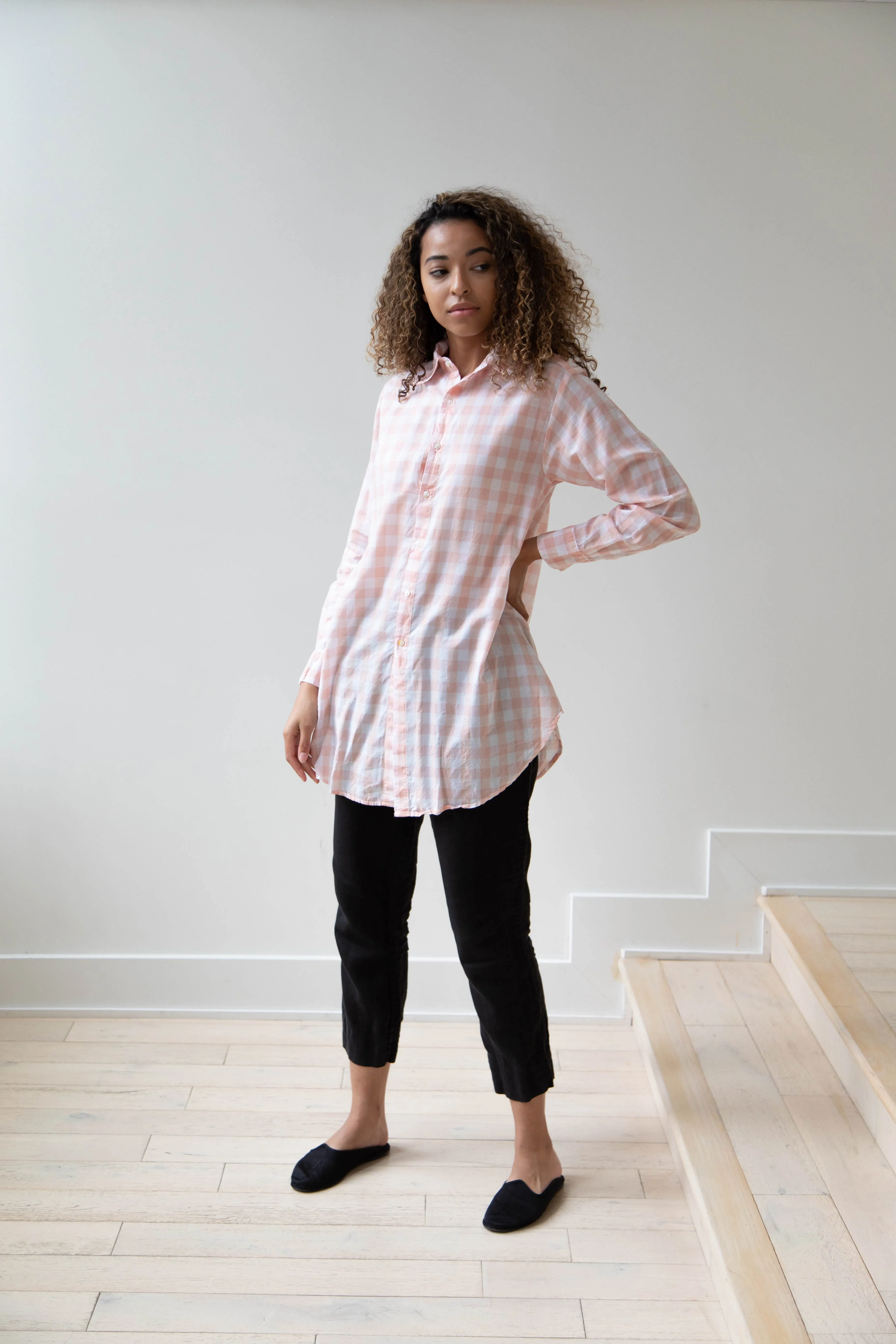 Pip-Squeak Chapeau 9 Button Shirt Pink Check