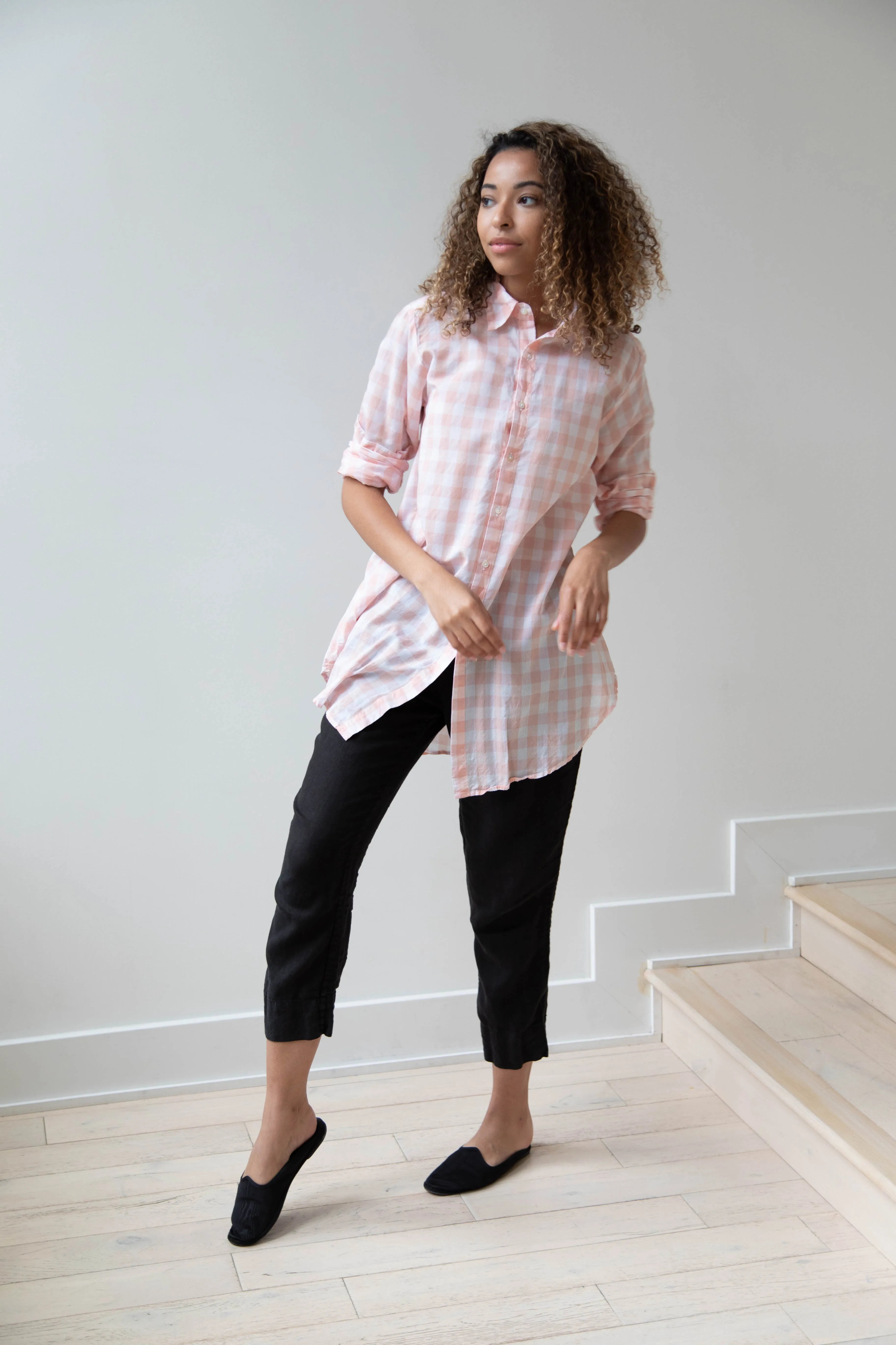 Pip-Squeak Chapeau 9 Button Shirt Pink Check