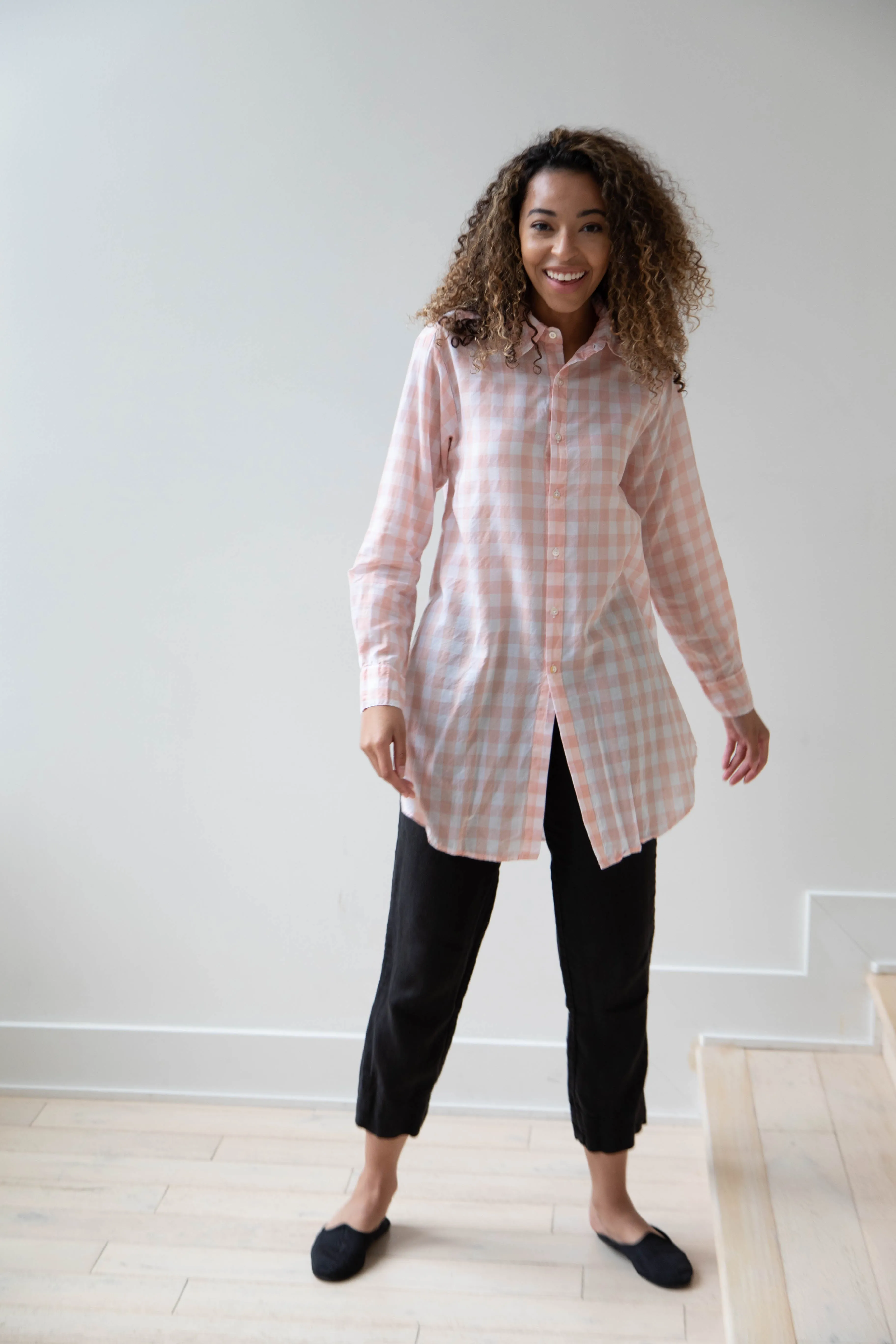 Pip-Squeak Chapeau 9 Button Shirt Pink Check