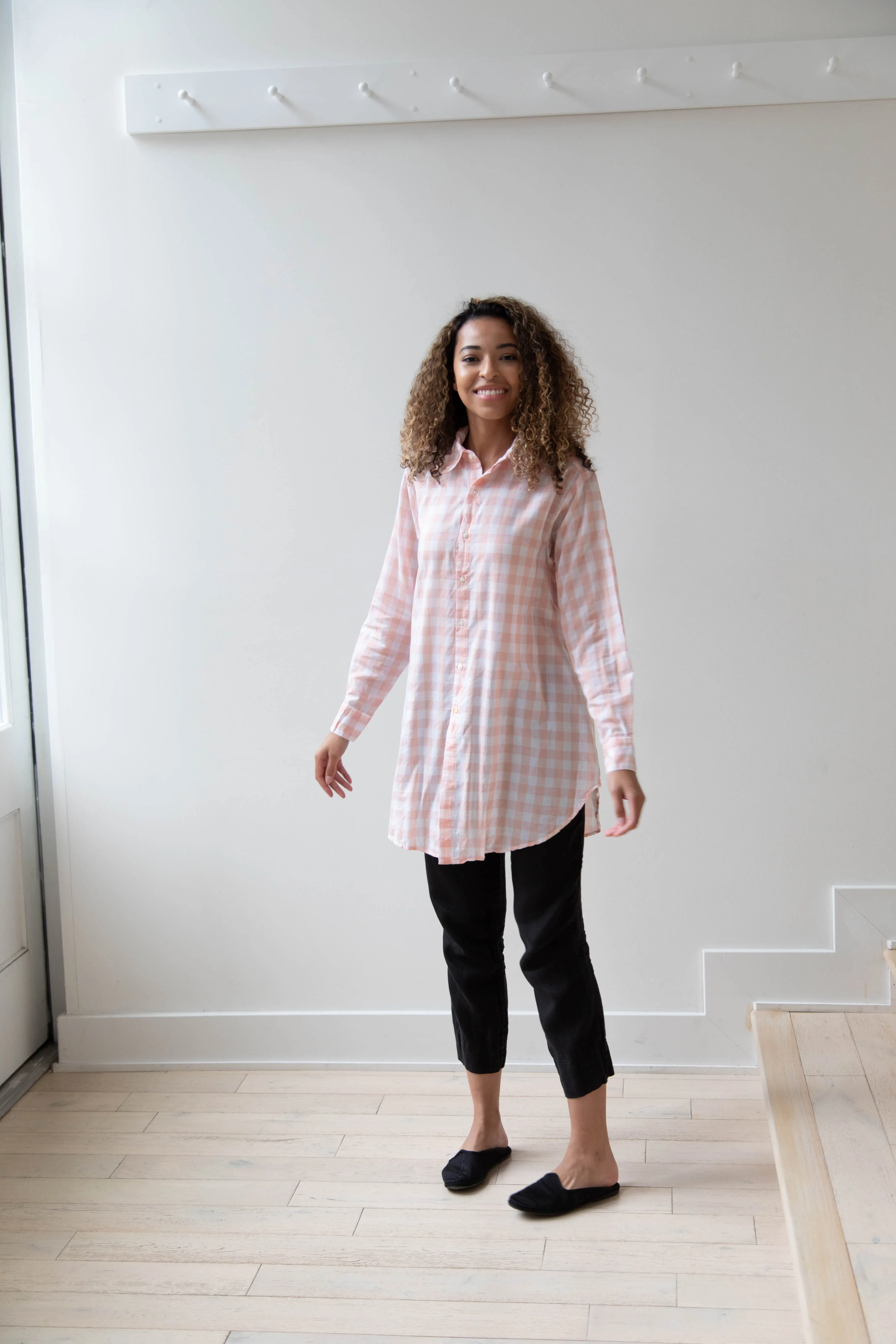 Pip-Squeak Chapeau 9 Button Shirt Pink Check