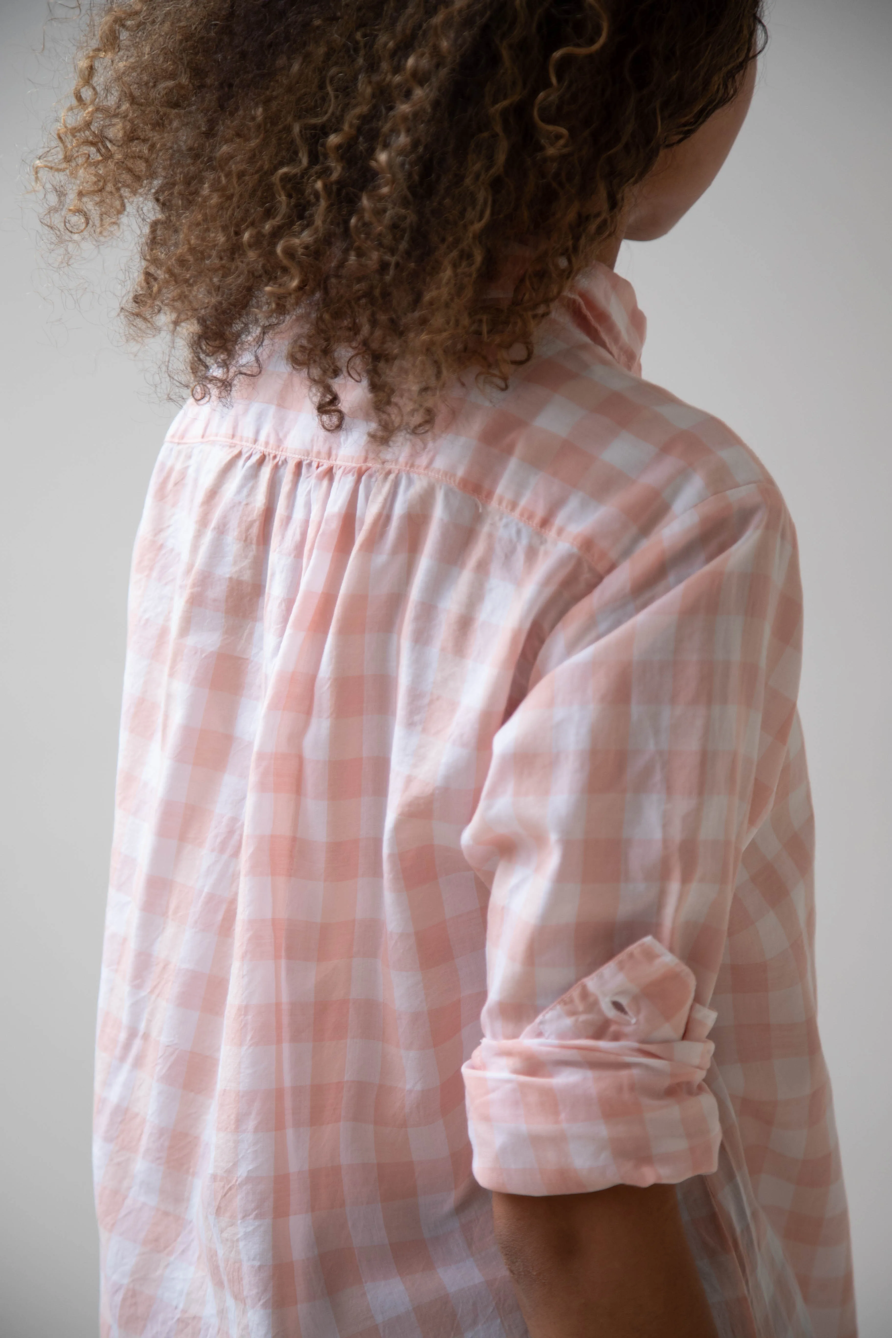 Pip-Squeak Chapeau 9 Button Shirt Pink Check