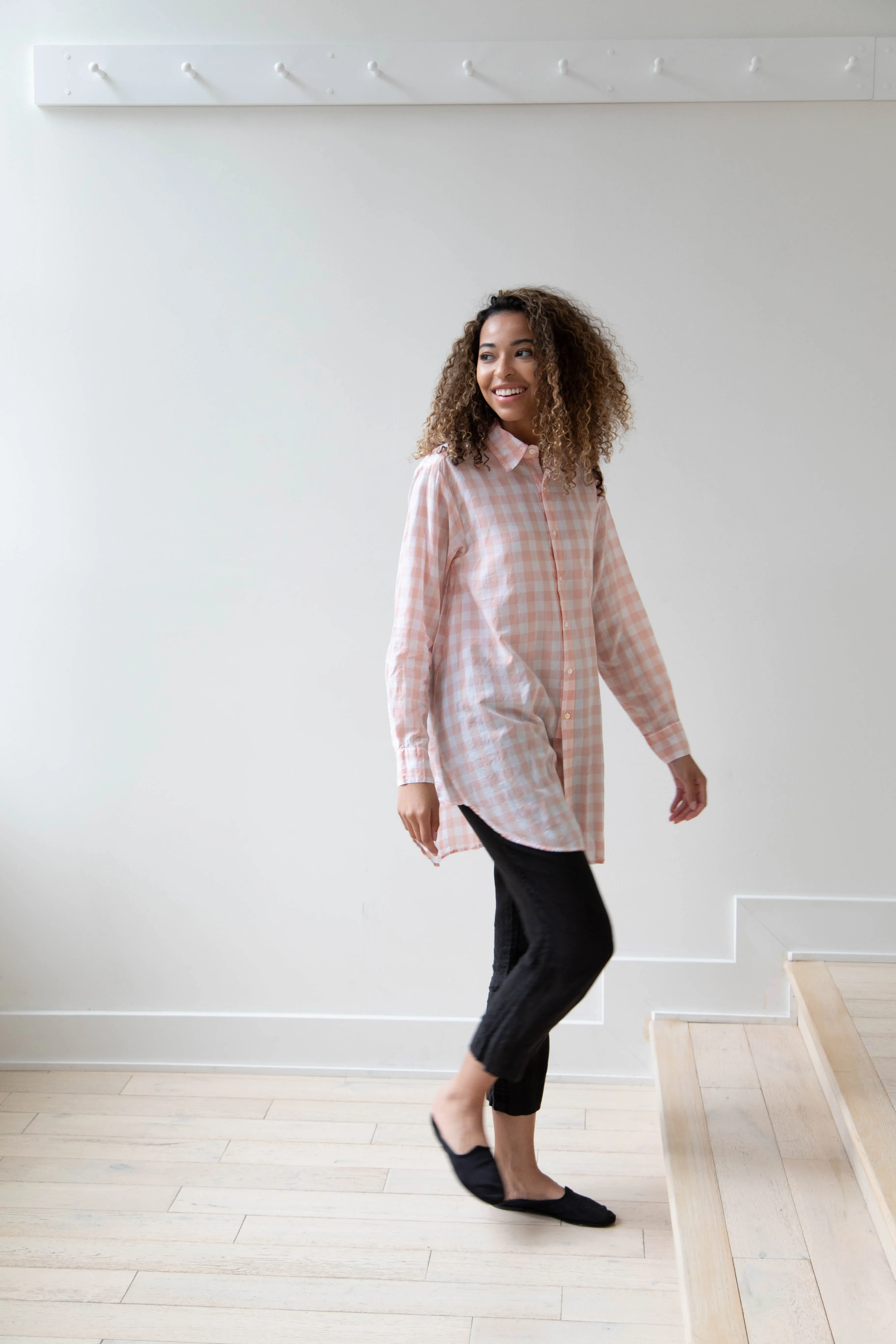 Pip-Squeak Chapeau 9 Button Shirt Pink Check