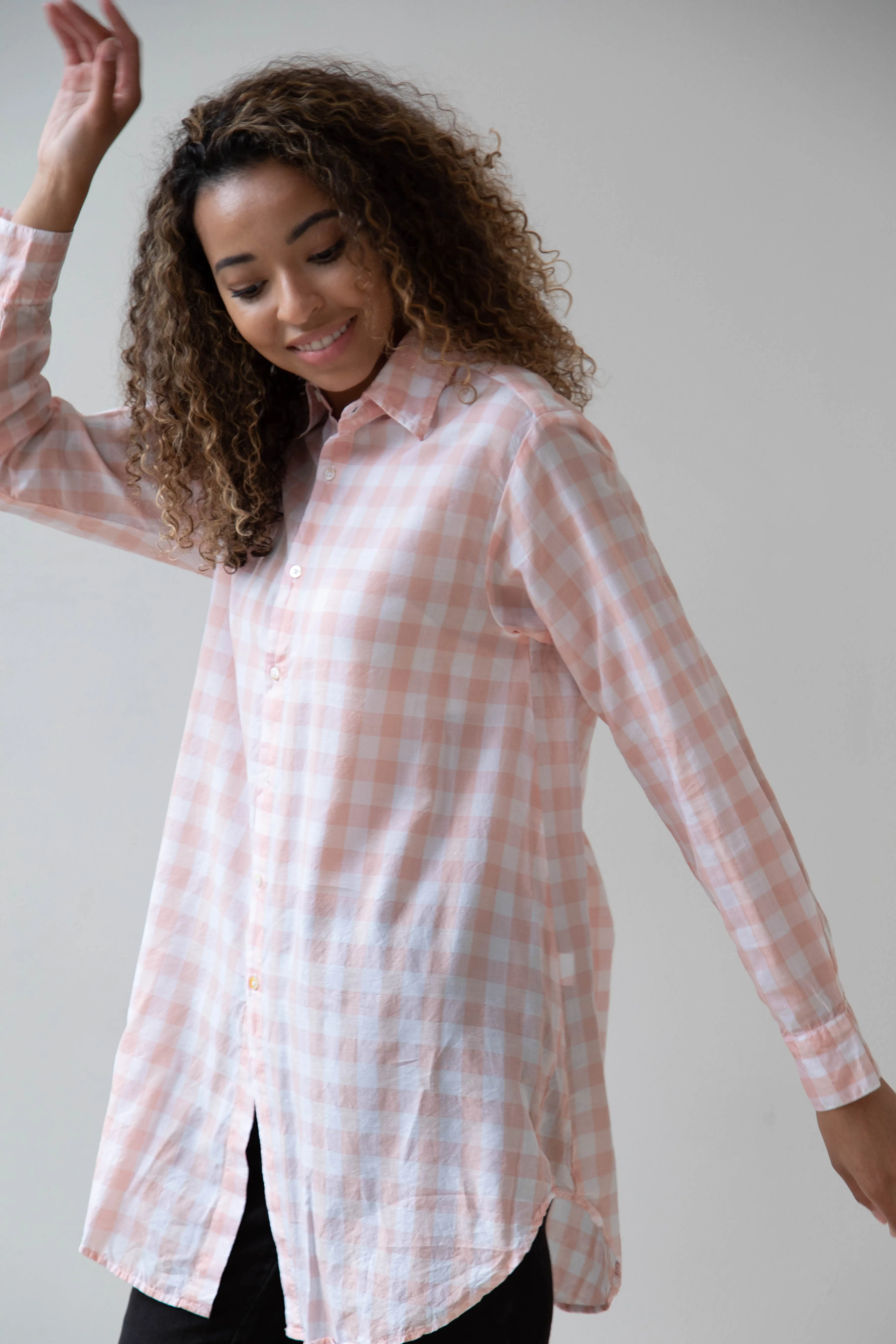 Pip-Squeak Chapeau 9 Button Shirt Pink Check