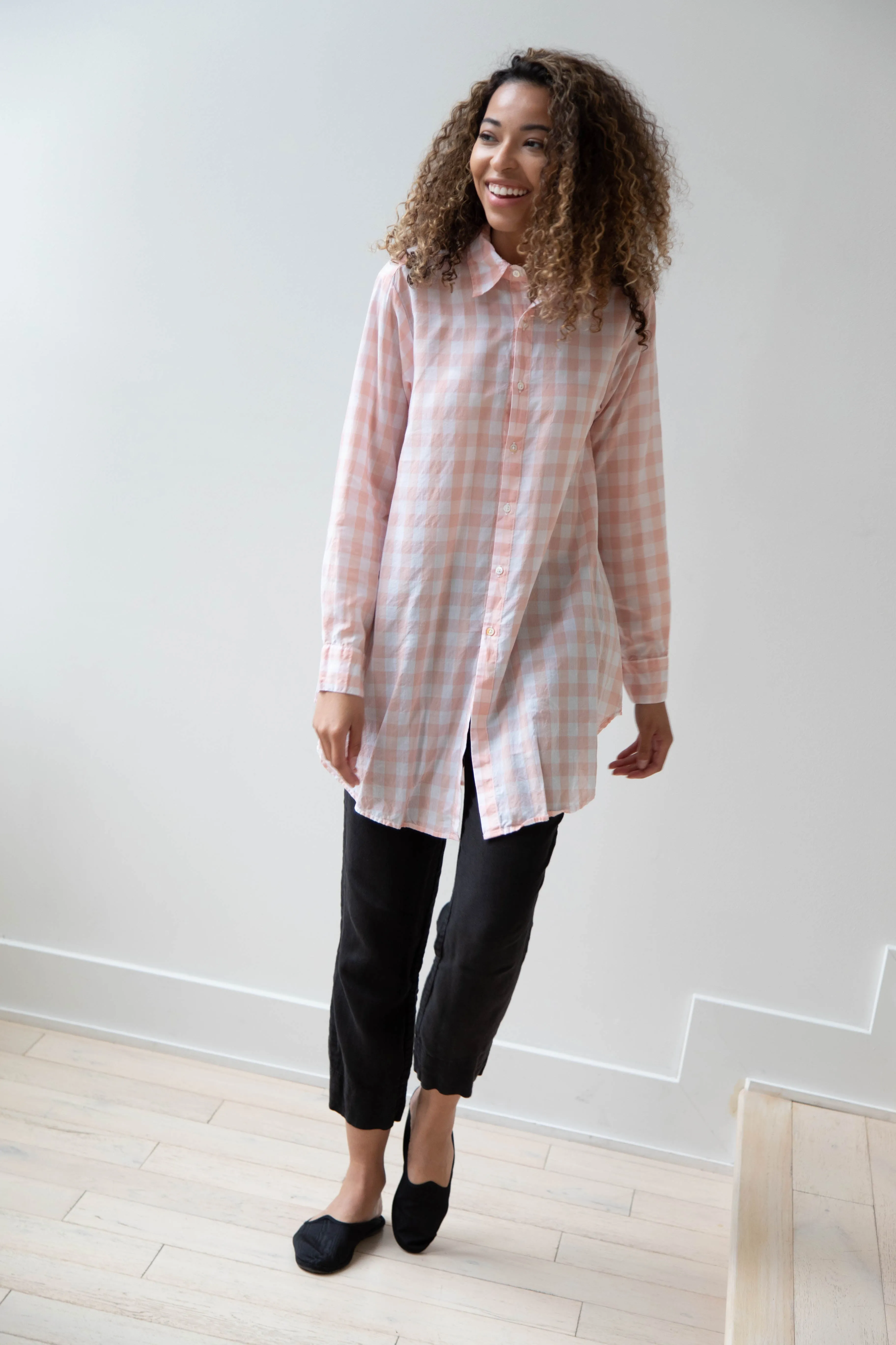 Pip-Squeak Chapeau 9 Button Shirt Pink Check