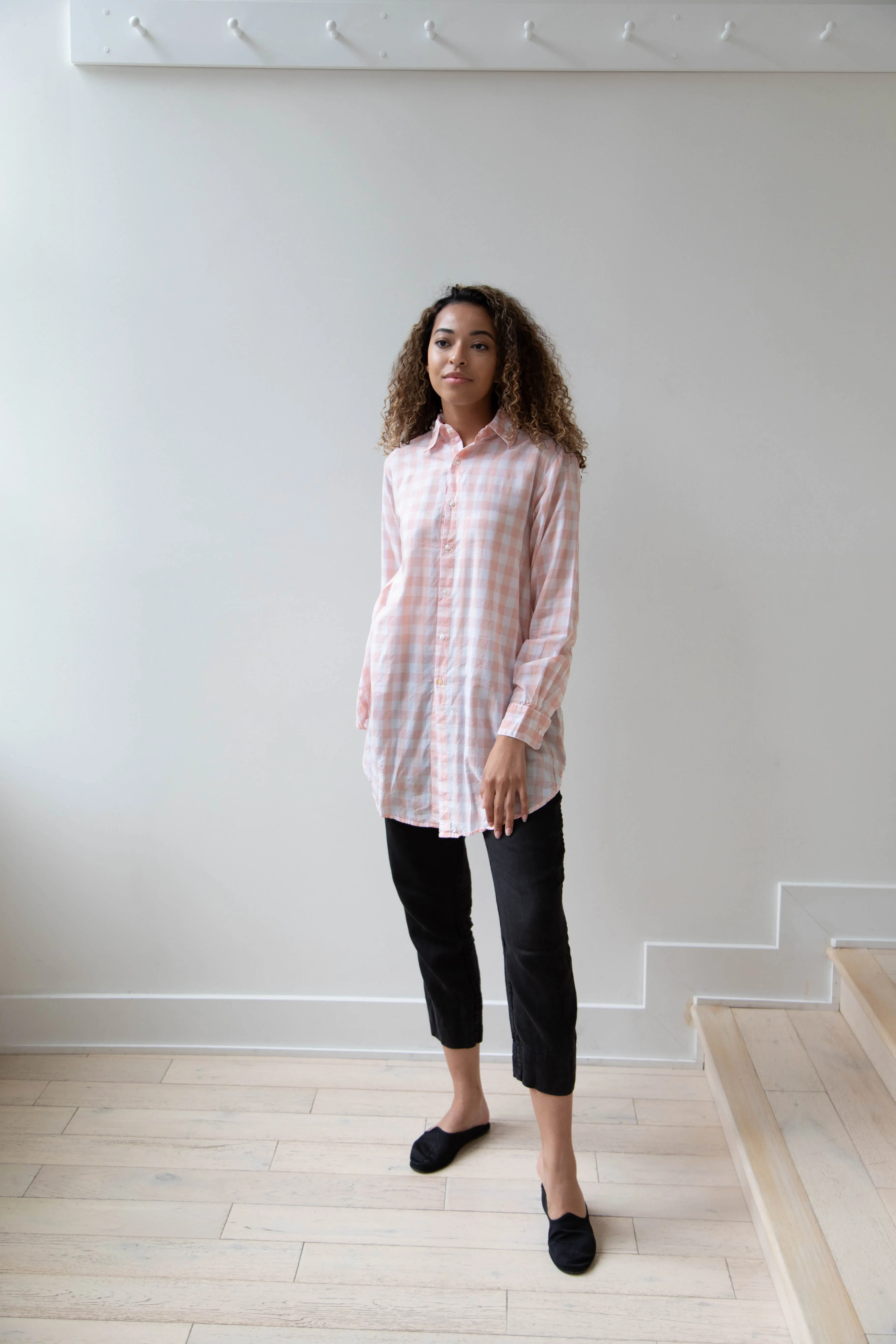 Pip-Squeak Chapeau 9 Button Shirt Pink Check