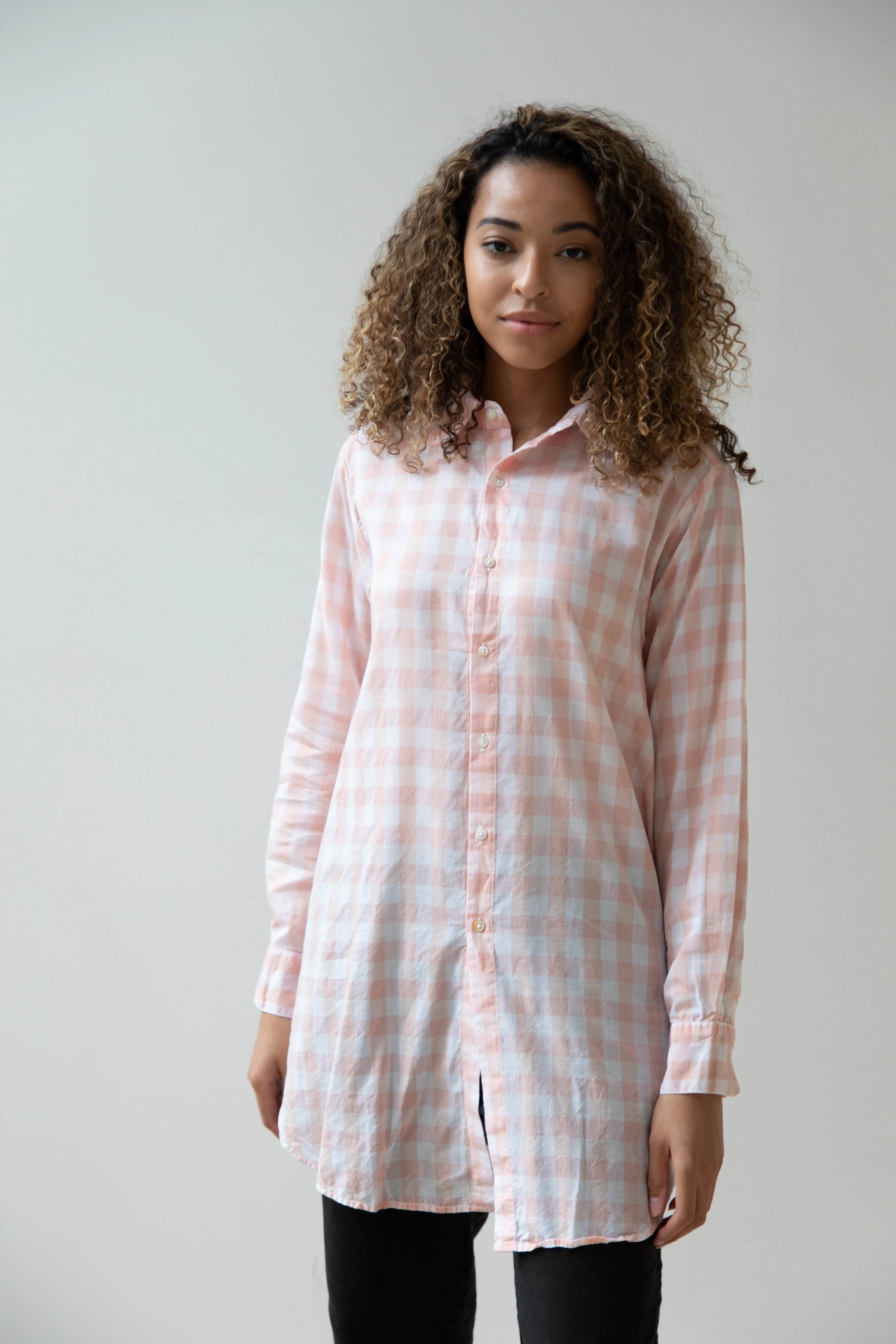 Pip-Squeak Chapeau 9 Button Shirt Pink Check