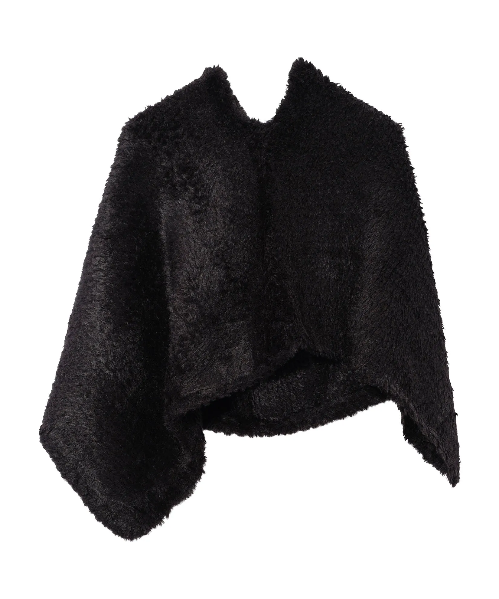 Plush Faux Fur Poncho